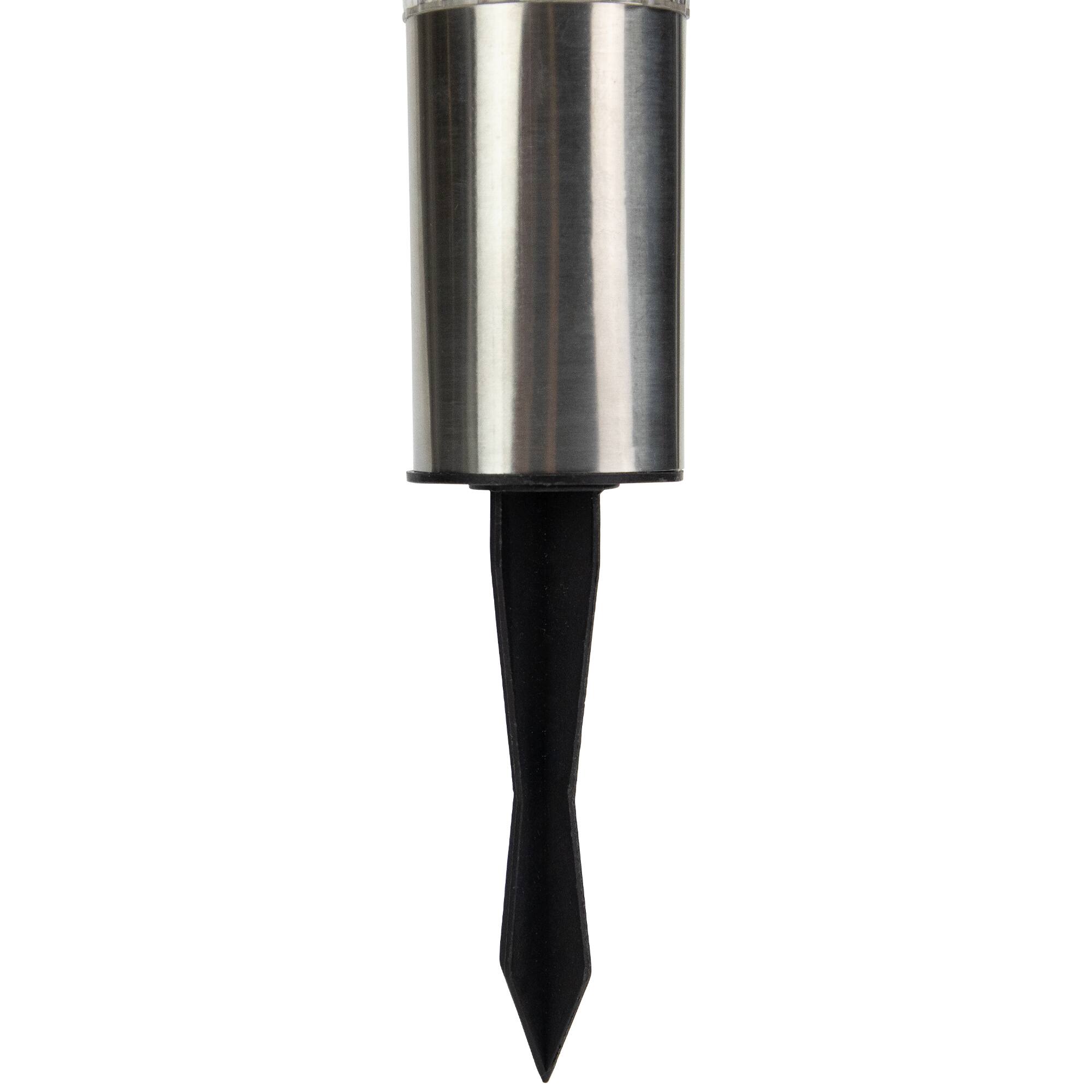 10" Silver Solar Powered LED Pathway Markers, 6ct.
