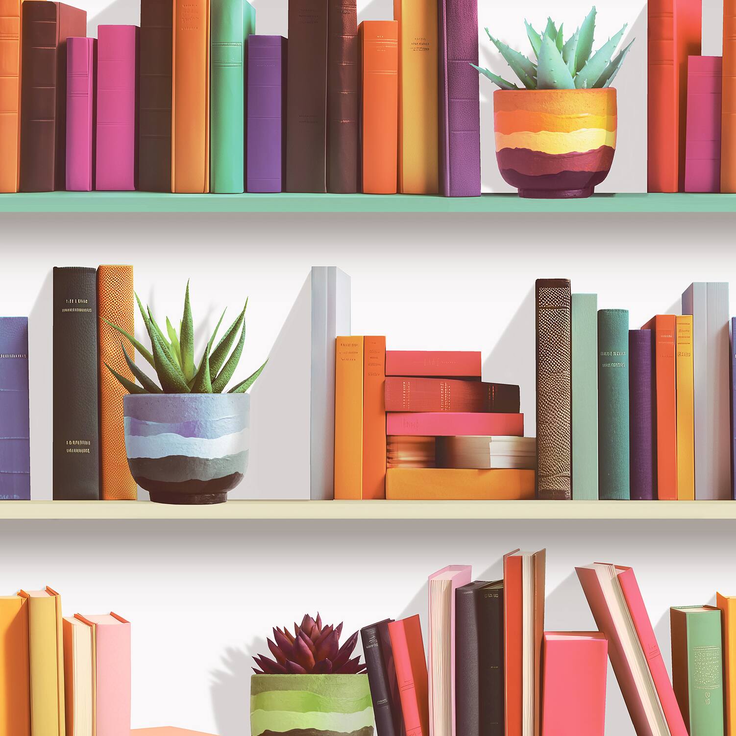 Designs Direct Modern Bookshelf Wallpaper