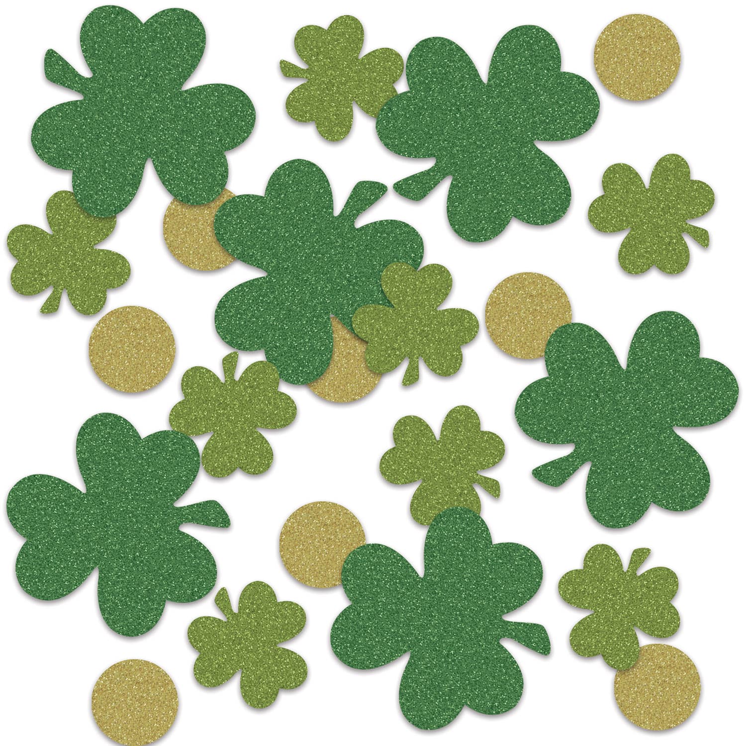 Beistle 1/2oz. Shamrock & Coin Deluxe Sparkle Confetti Packs, 2ct.