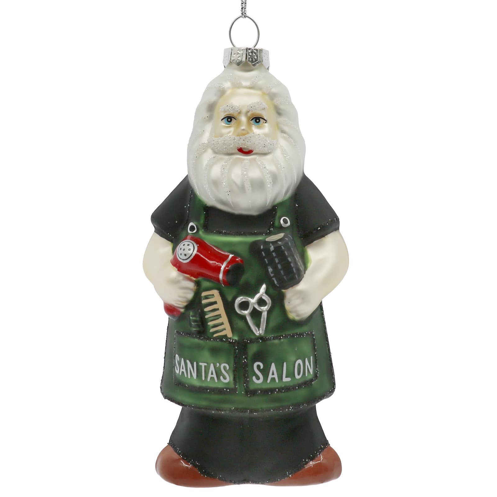 5.25" Salon Santa Glass Ornament by Ashland®