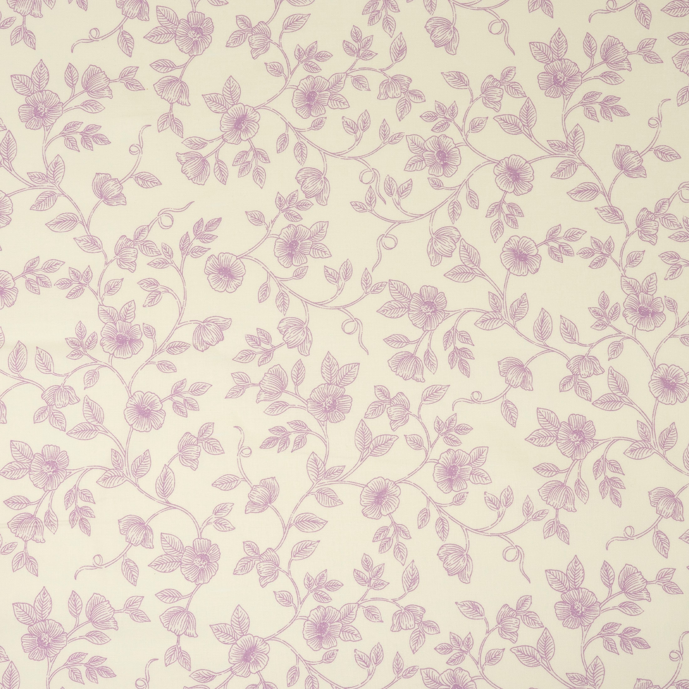 Stitch & Sparkle Aviary Lavender Floral Cotton Fabric