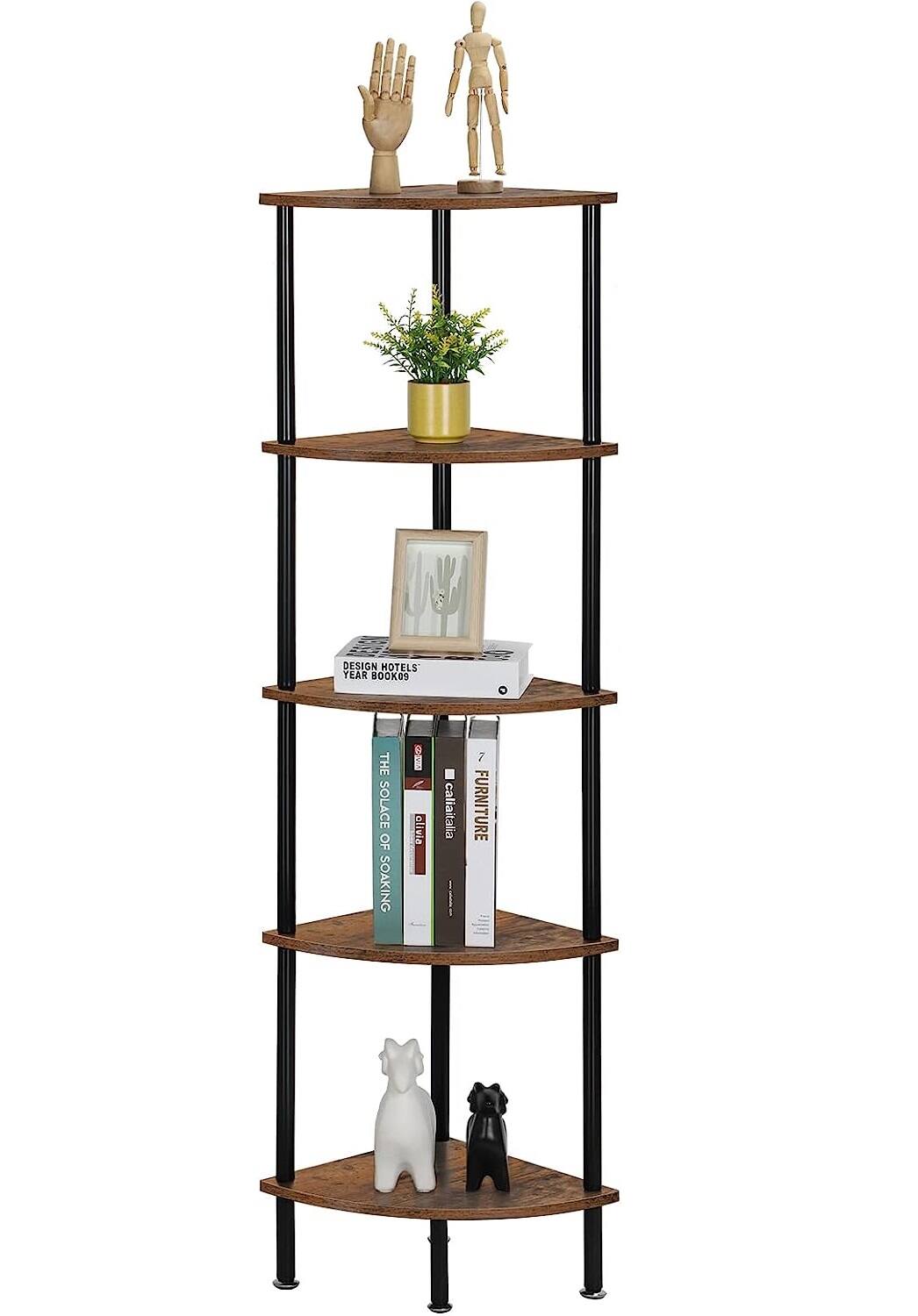 NEX™ 50" Brown 5-Tier Corner Shelf