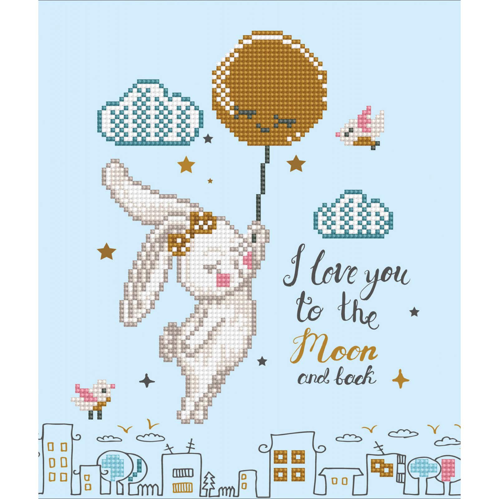 Diamond Dotz® Intermediate To the Moon & Back Diamond Painting Kit