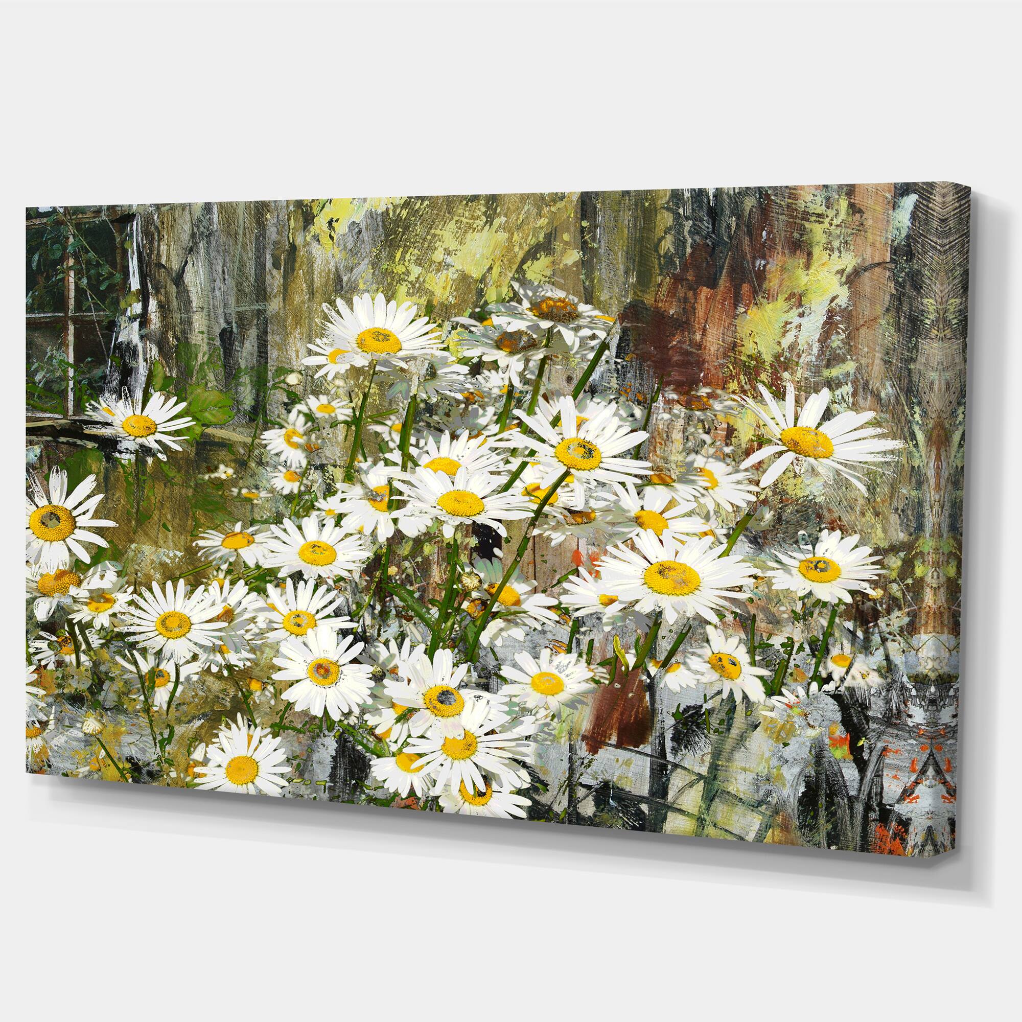 Designart - Daisies Flowers Under the Window