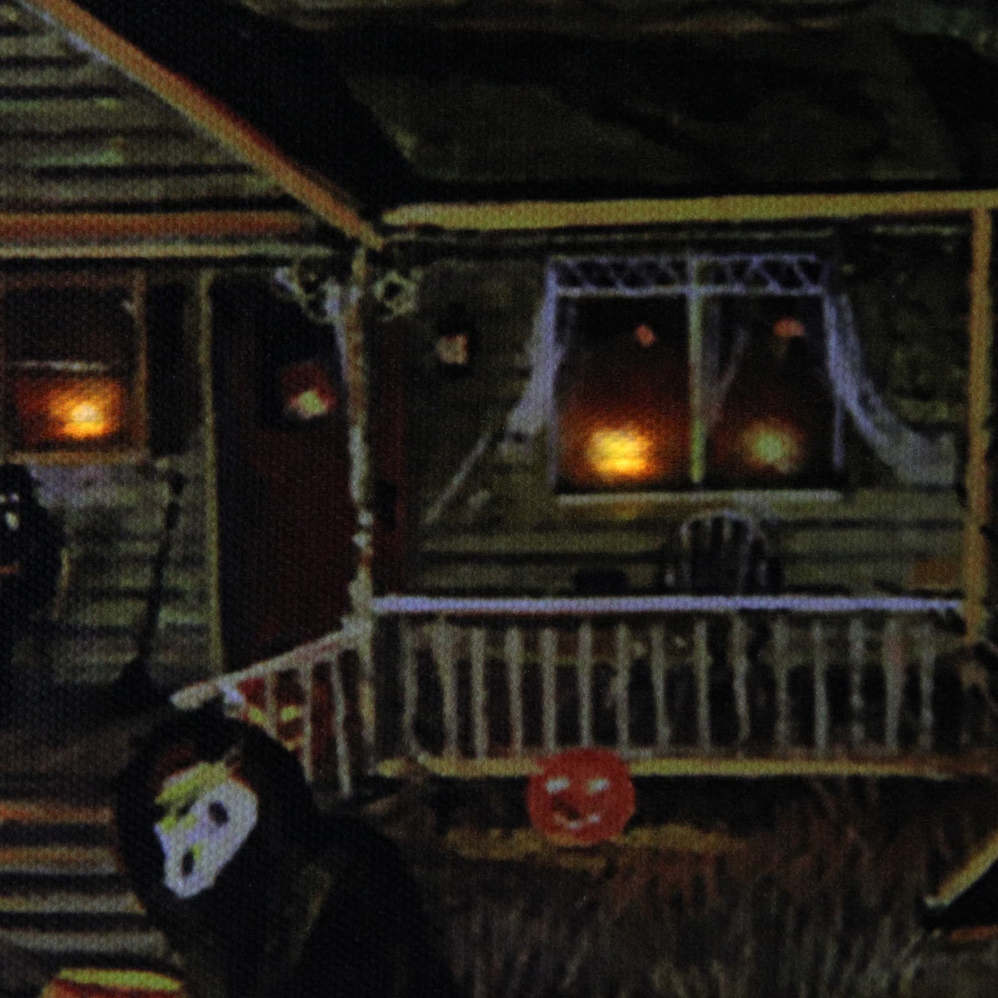 LED Lighted Creepy Haunted House Halloween Canvas Wall Art