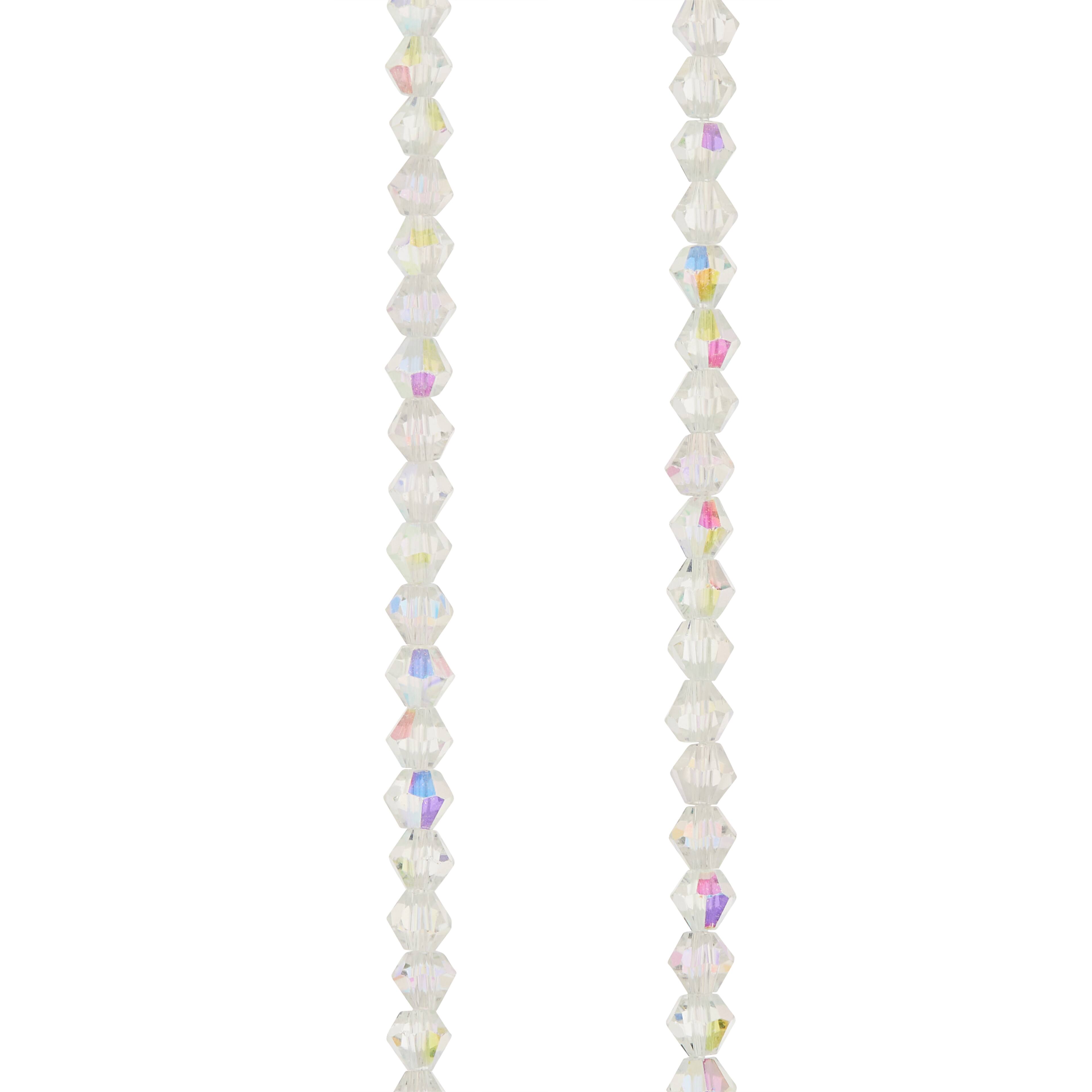 Crystal Faceted Glass Bicone Beads, 4mm by Bead Landing™