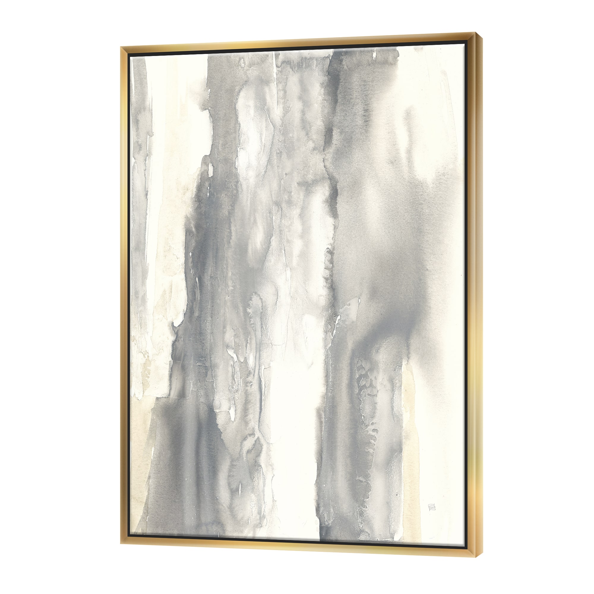 Designart - Gold Glamour Direction I - Modern & Contemporary Canvas in Gold Frame