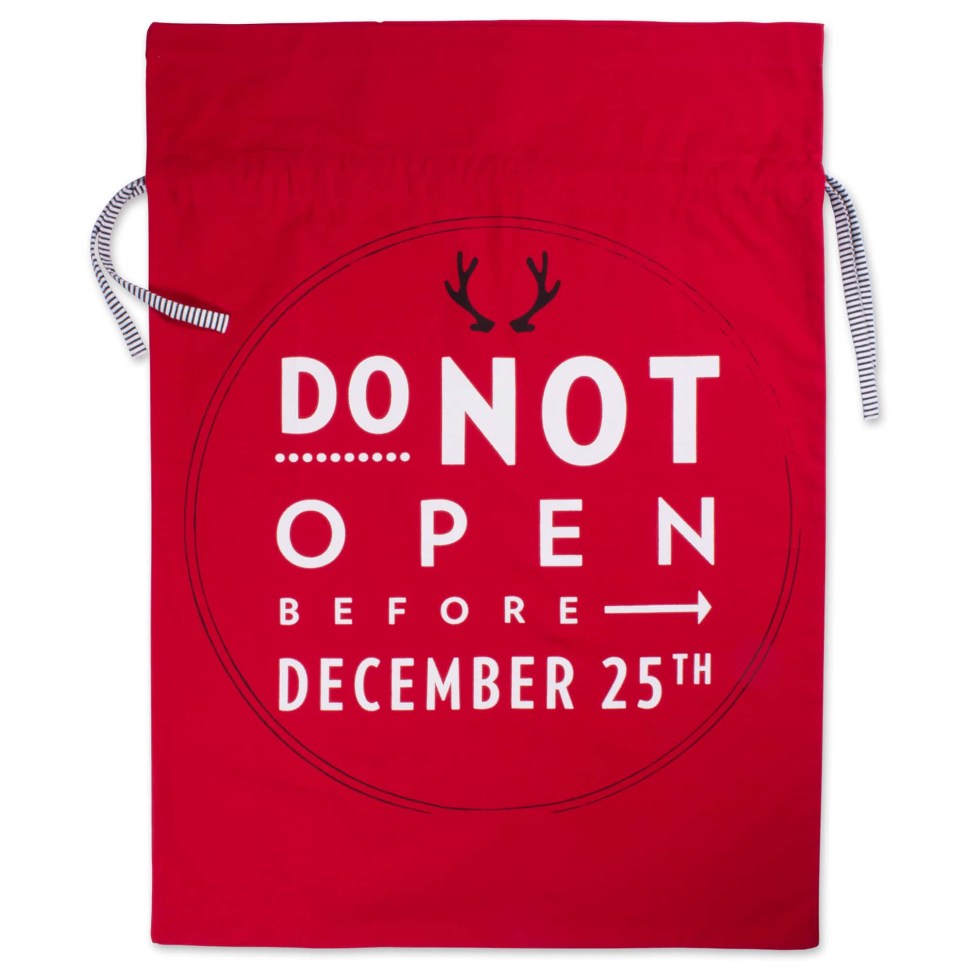 DII® Do Not Open Santa Drawstring Gift Bag