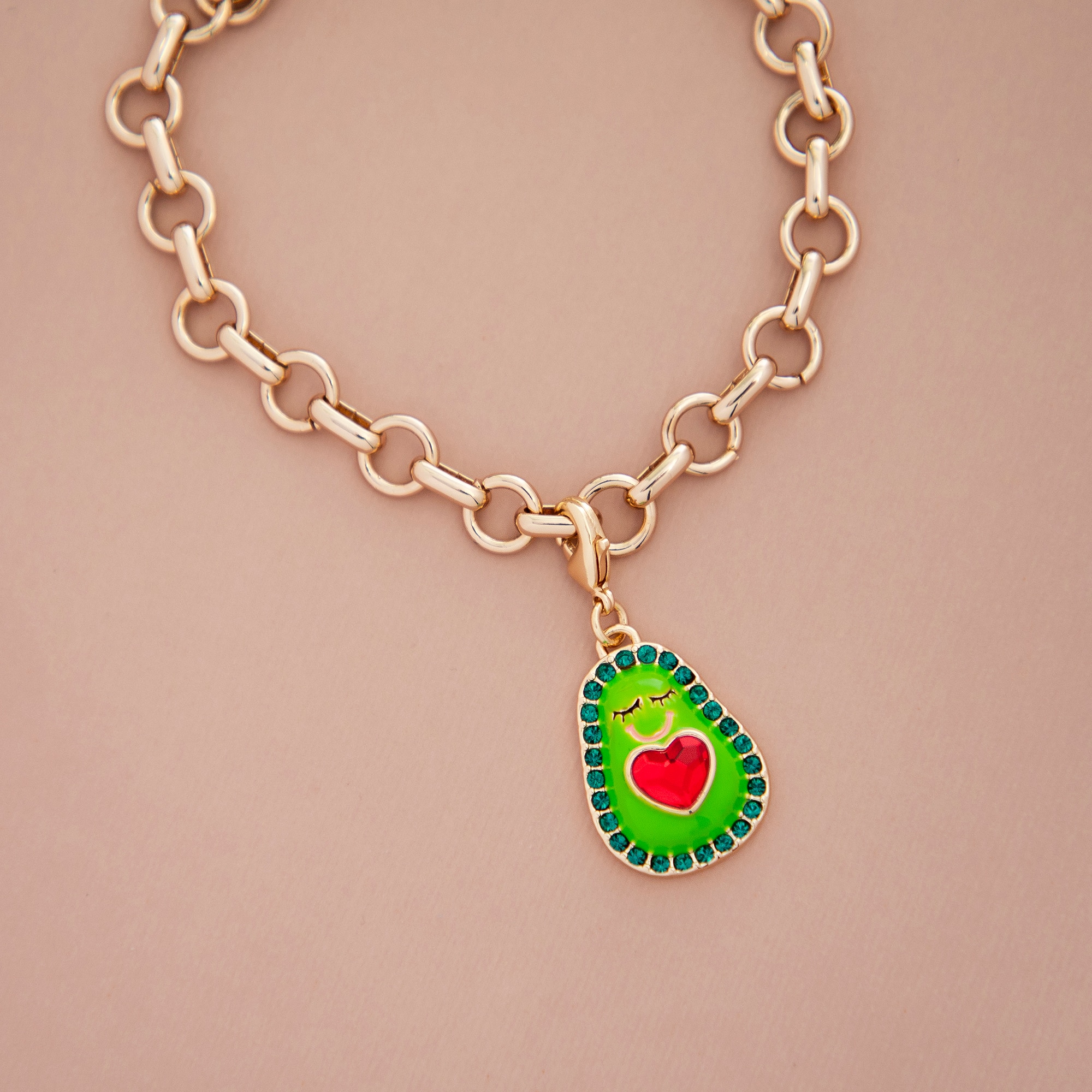 Avocado Austrian Crystal Charm by Bead Landing™