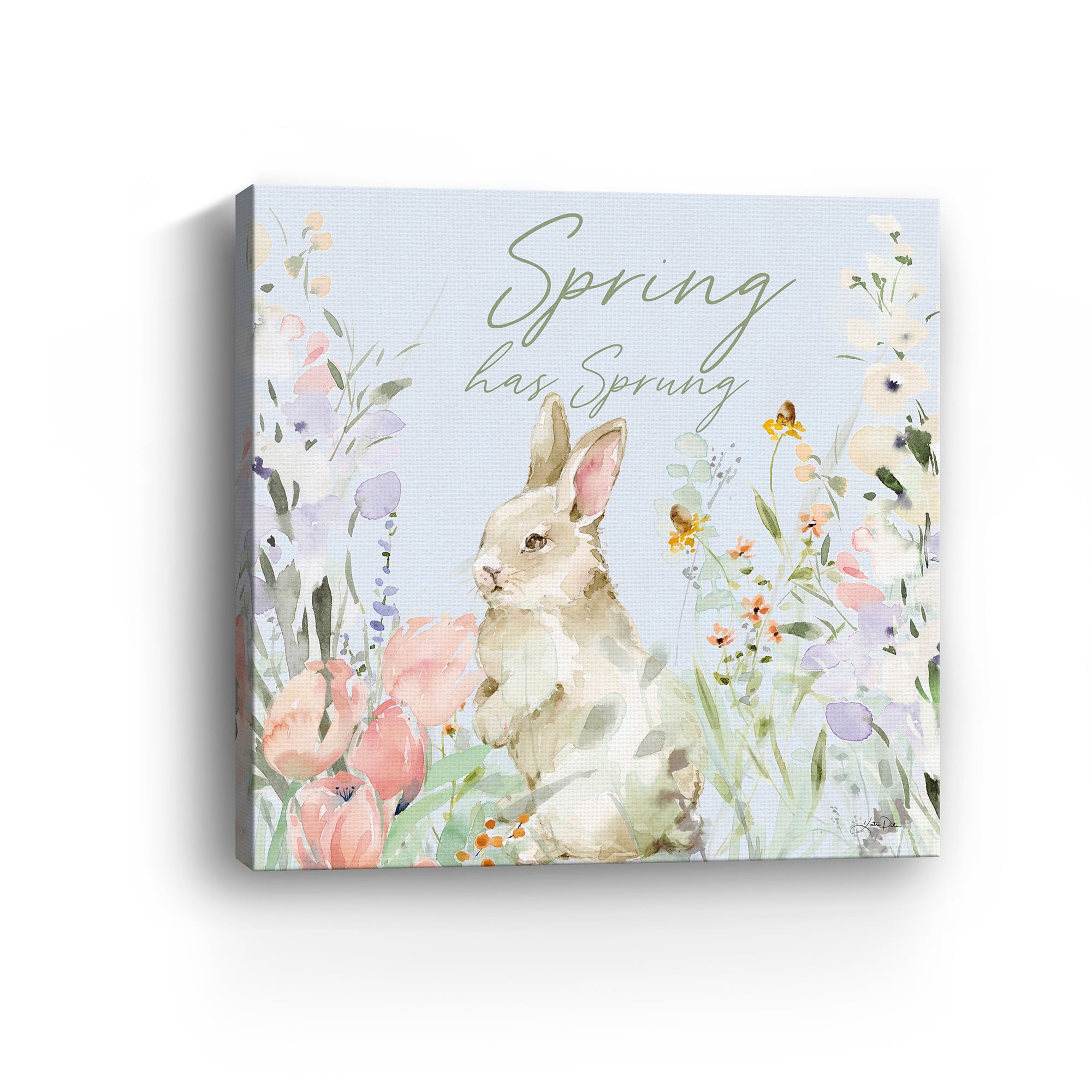 Lumaprints Blooming Bunnies IV Spring Canvas Giclée Art