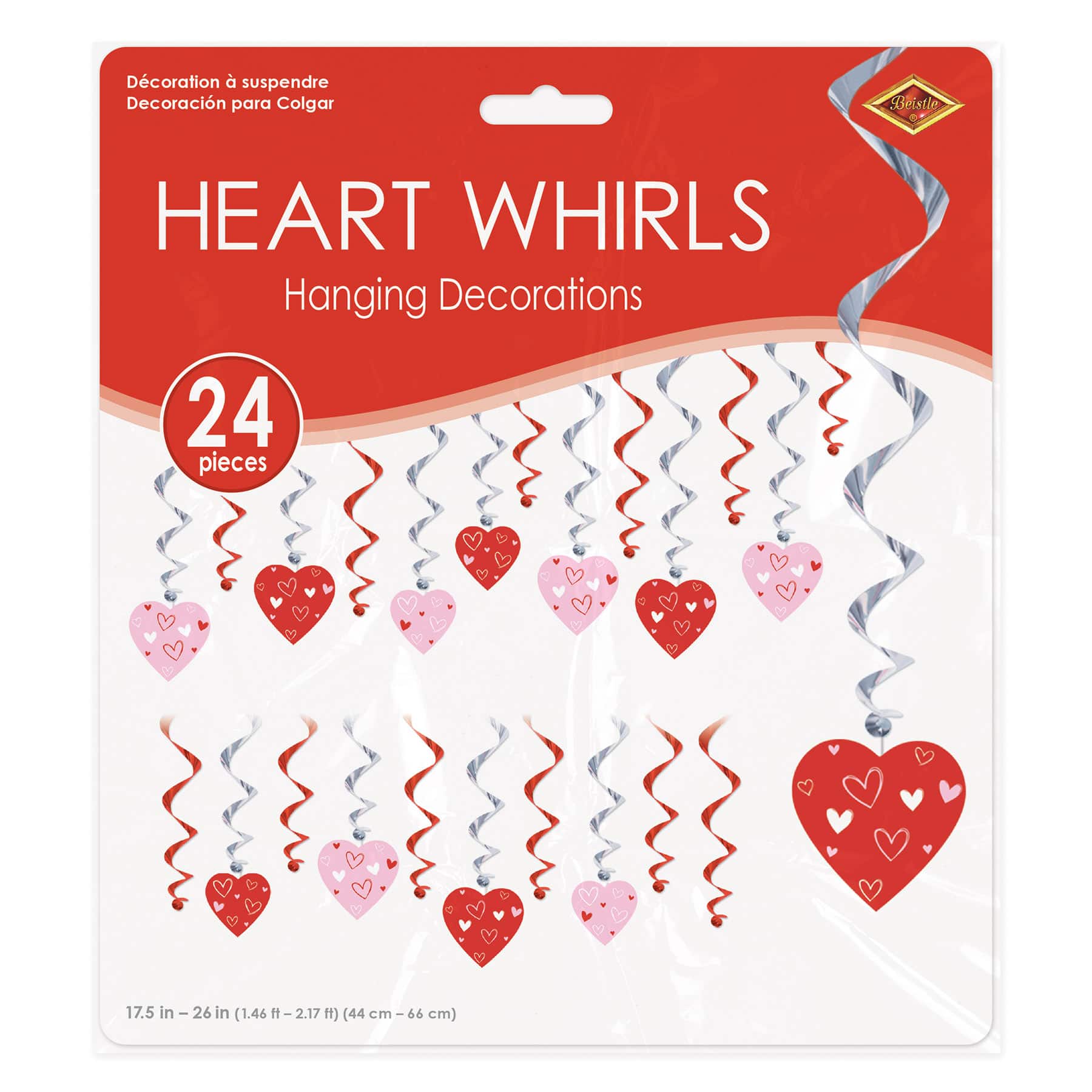 Beistle Valentine's Day Heart Whirls, 24ct.