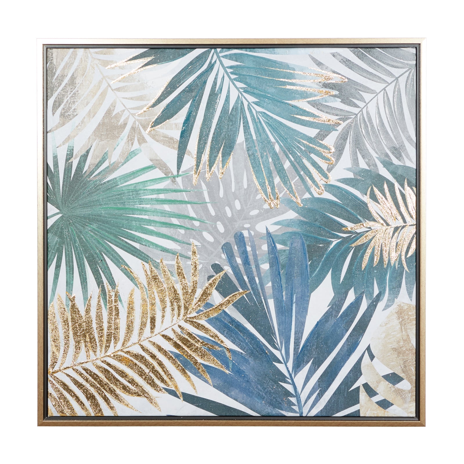 Blue Canvas Coastal Style Wall Art, 32" x 32" x 1"