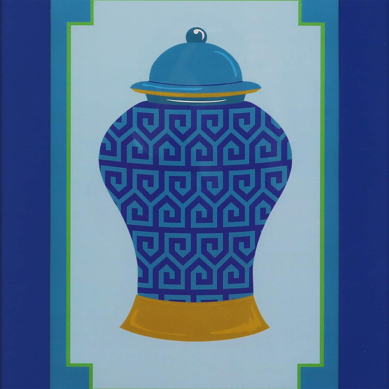 Jonathan Adler x Michaels 18.5" White & Blue Greek Key Urn Wall Décor