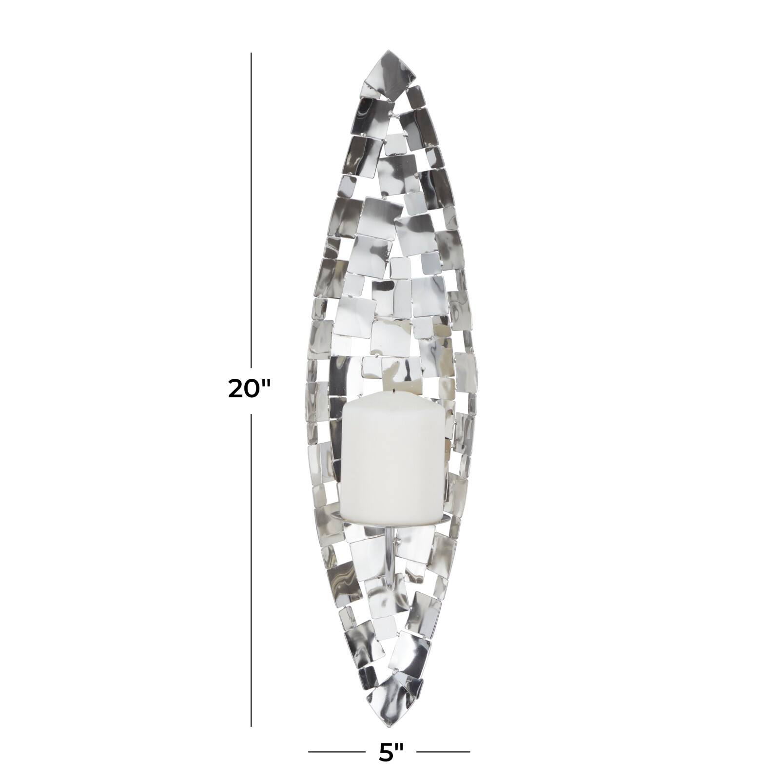 20" Silver Contemporary Wall Sconce