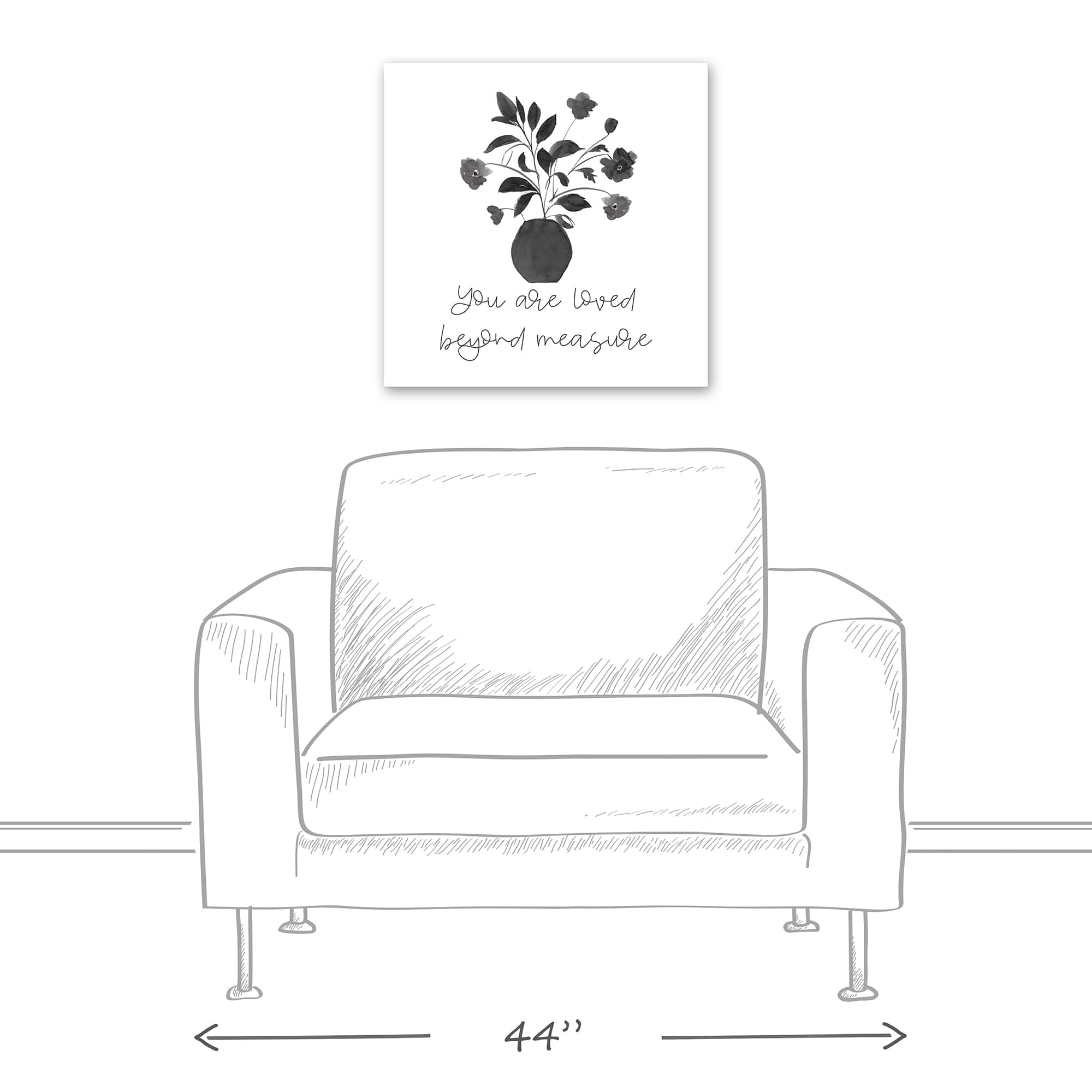 You are Loved Beyond Measure 20" x 20" Canvas Wall Art
