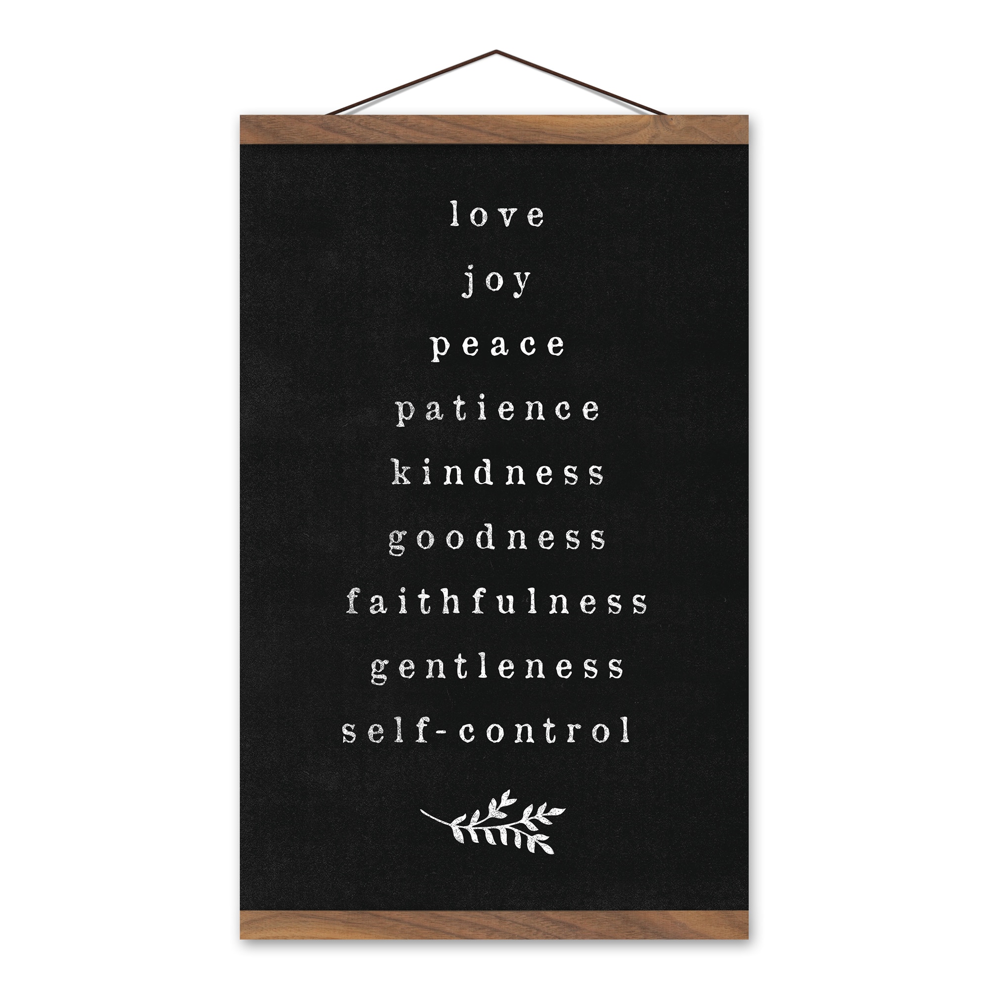Fruits of the Spirit 12" x 18" Teak Hanging Canvas