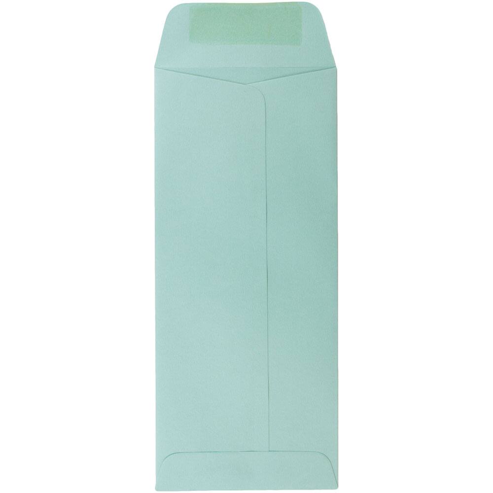 JAM Paper 4" x 10" Aqua Blue Policy Business Envelopes