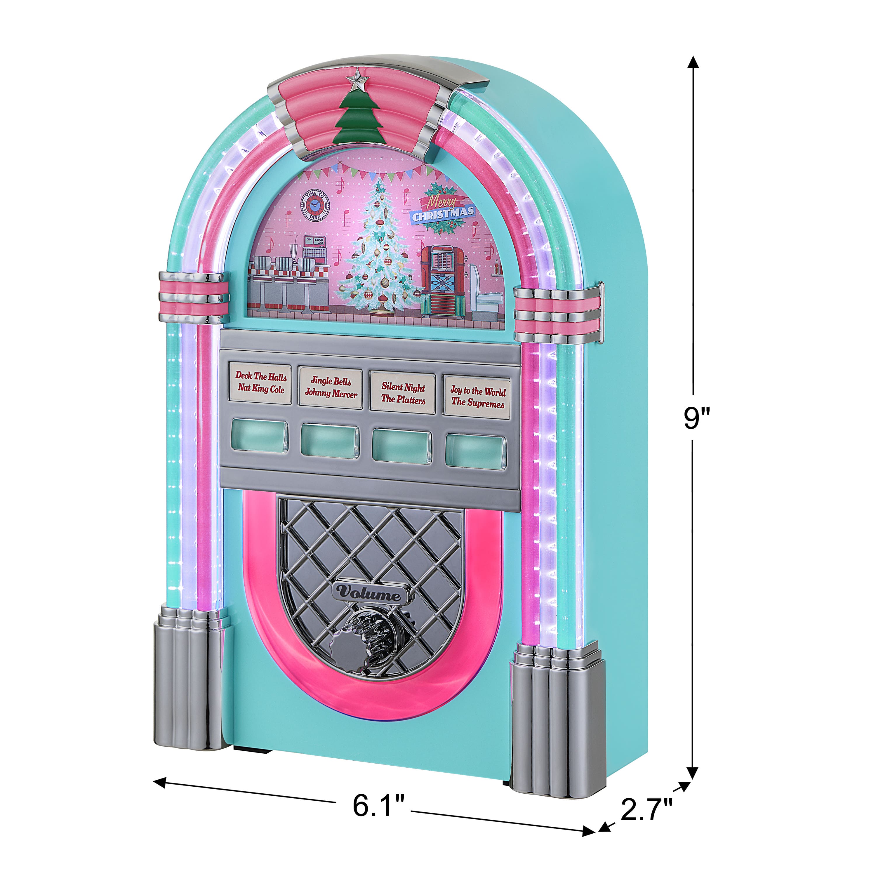 9" Teal Retro Jukebox