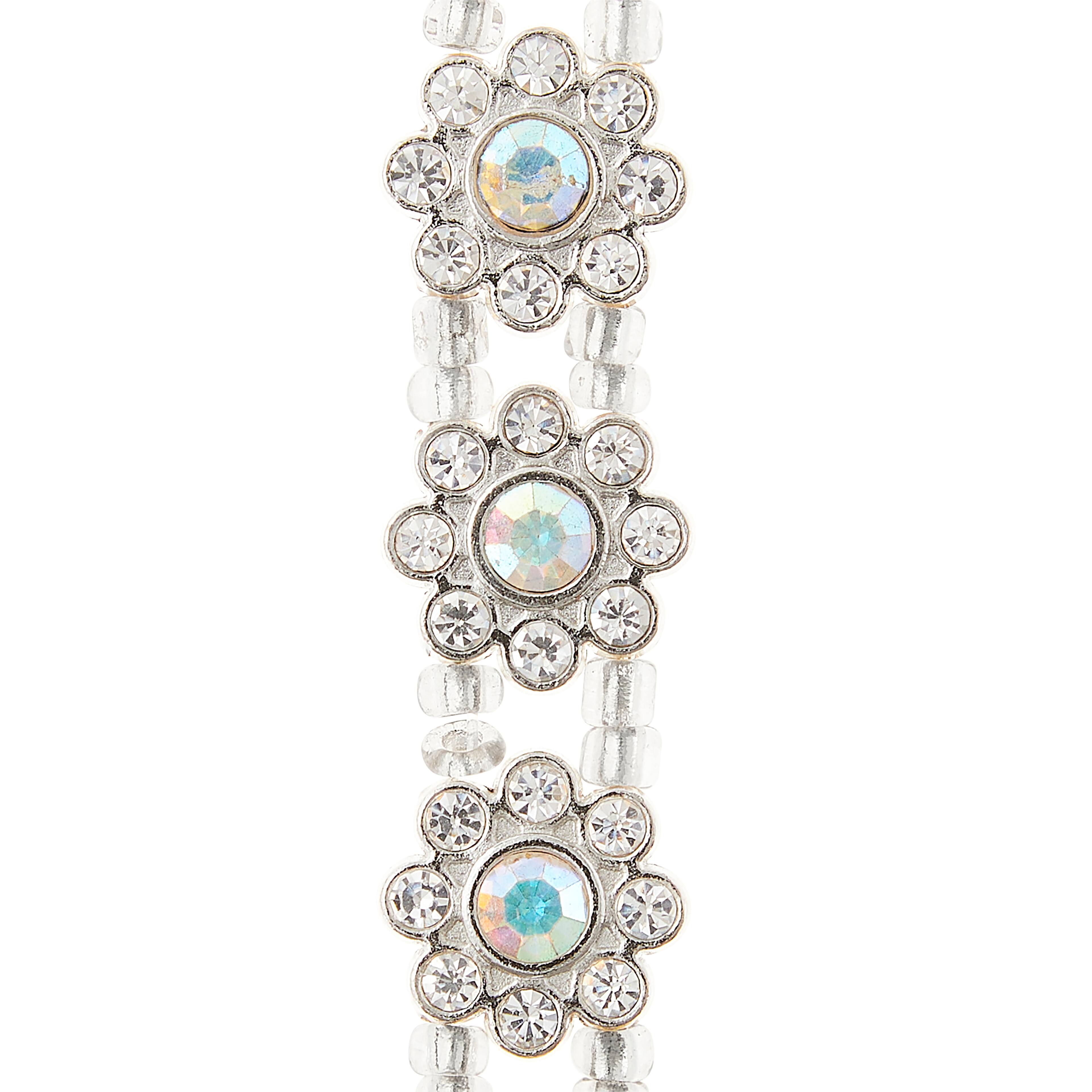 Silver-Plated Flower Sliders, 15mm by Bead Landing™