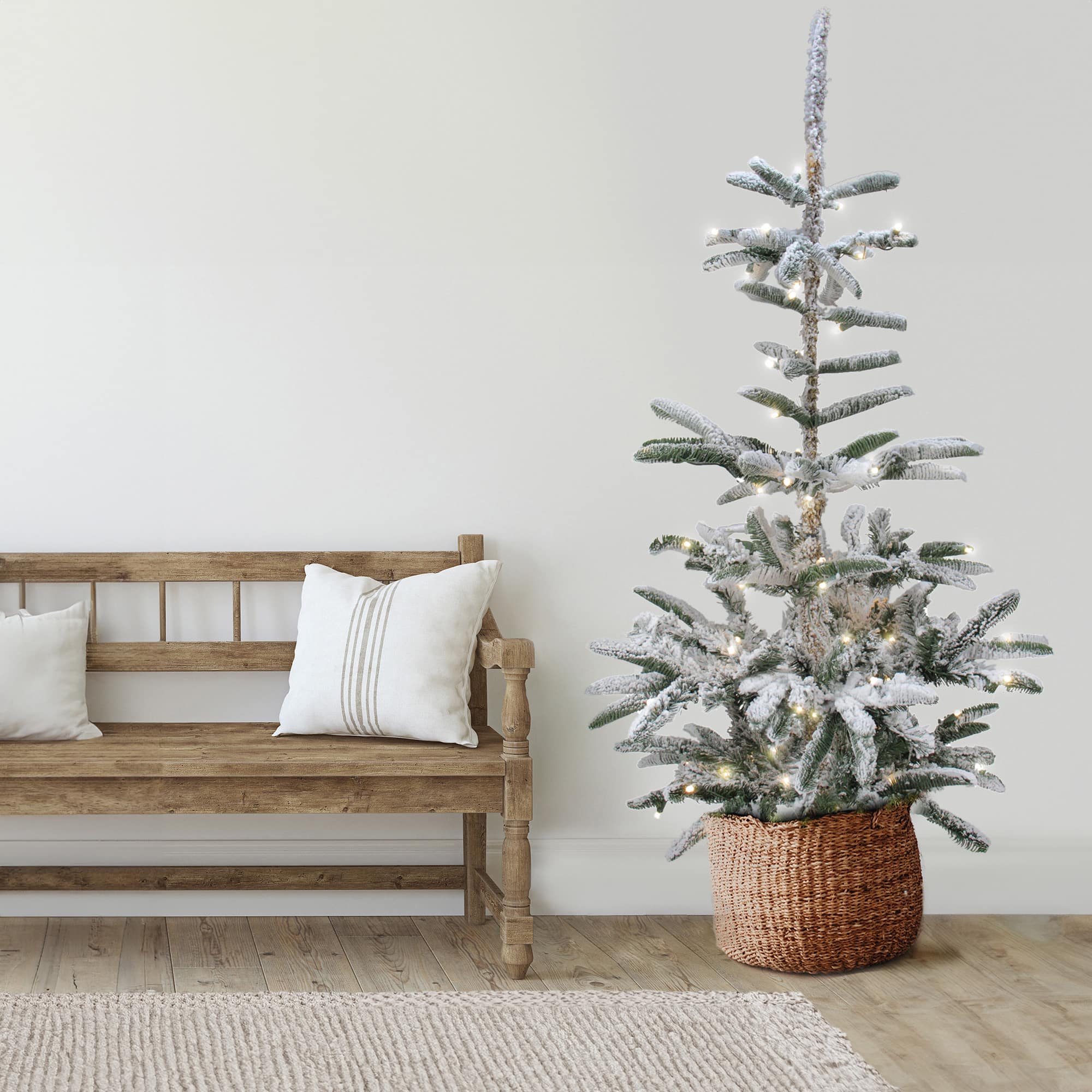 9ft. Pre-Lit Noble Fir Artificial Christmas Tree, Warm White LED Lights