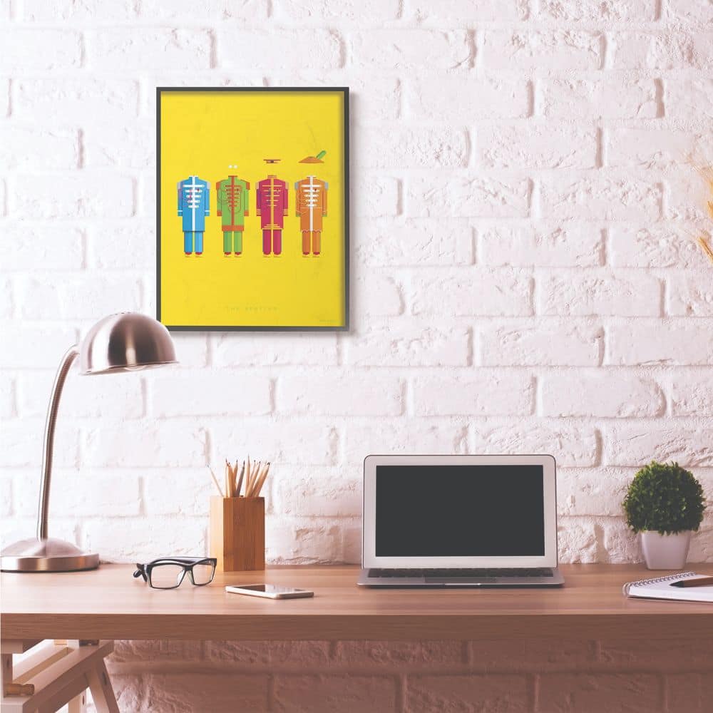 Stupell Industries The Beatles Sgt. Peppers Minimalist Illustration Black Framed Wall Art