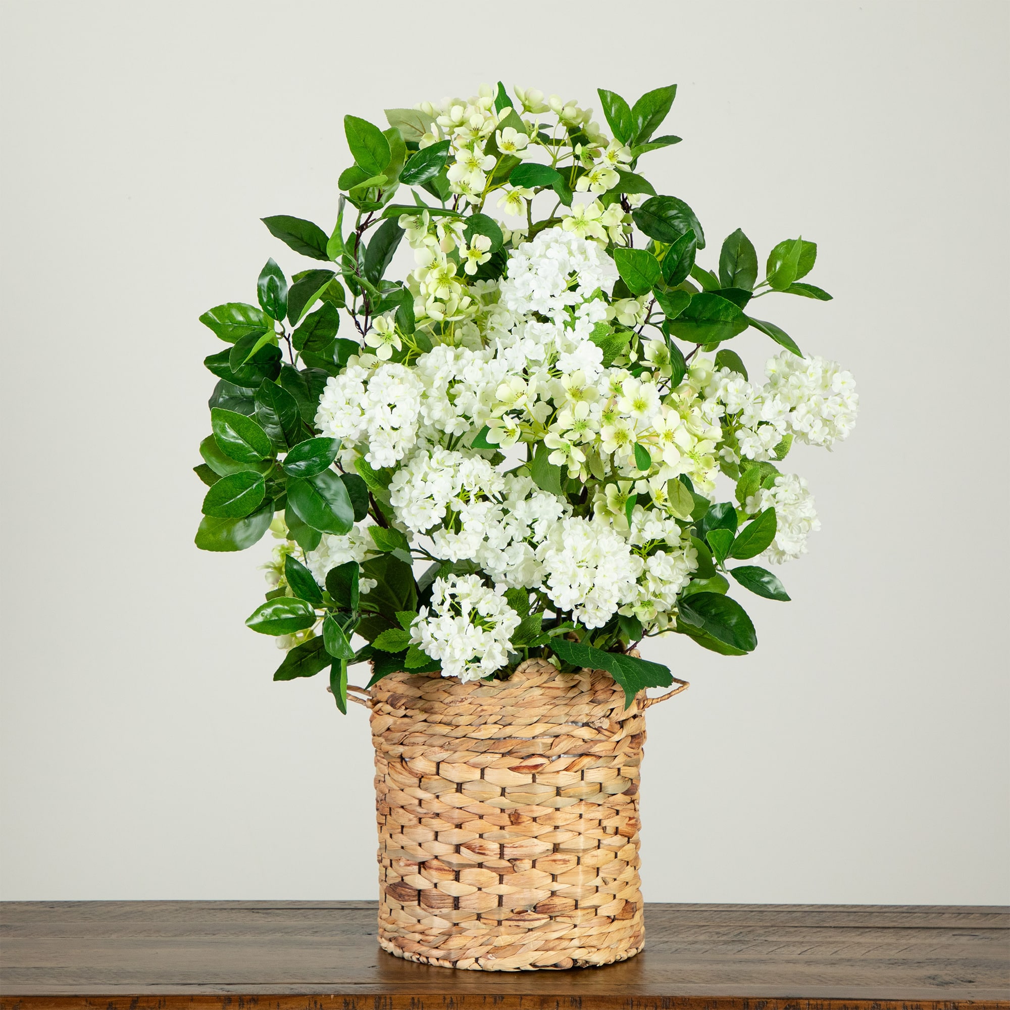 2.5ft. Artificial Mixed Flower Arrangement in Hyacinth Weave Basket