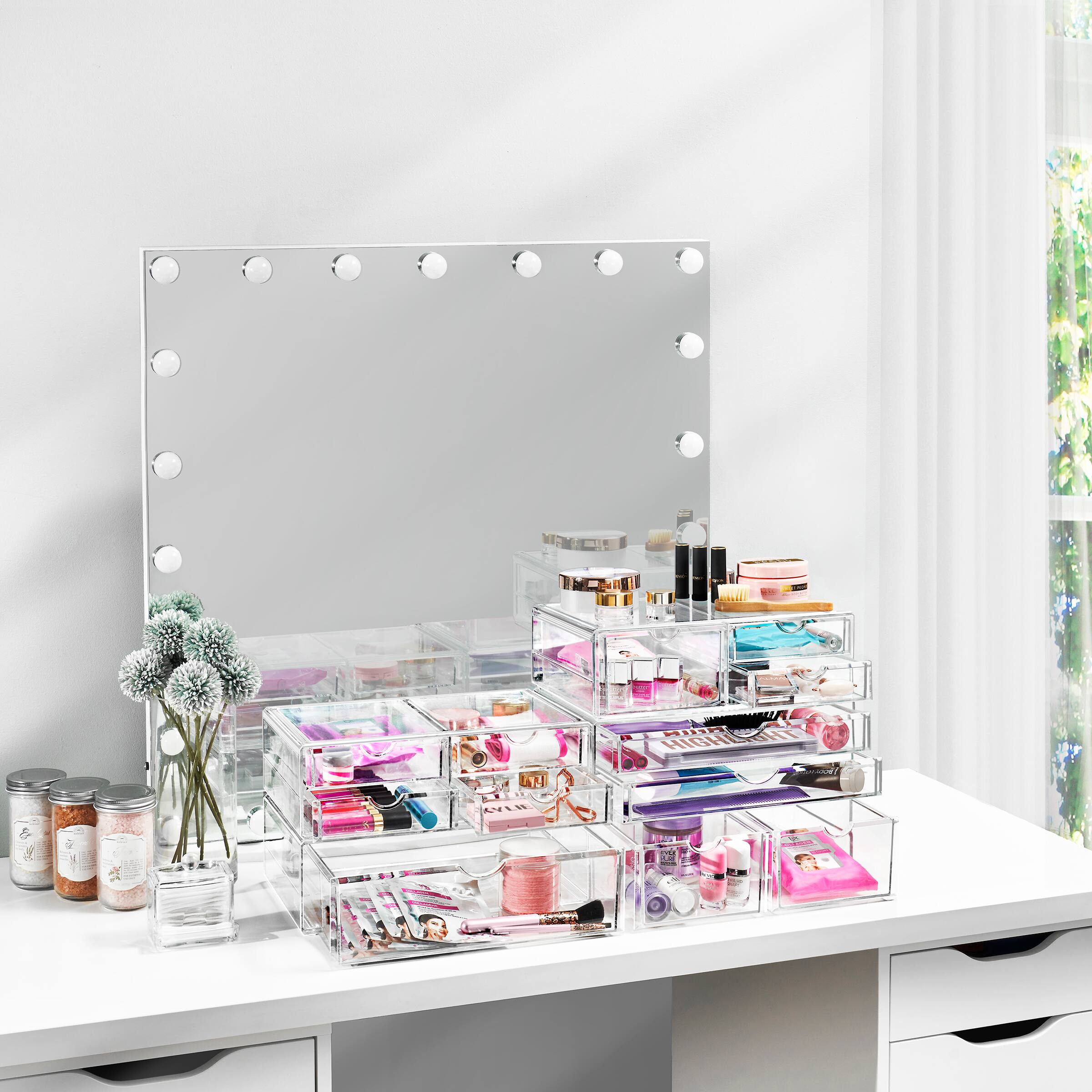 Sorbus 2-Drawer Extra Large Acrylic Cosmetic Organizer