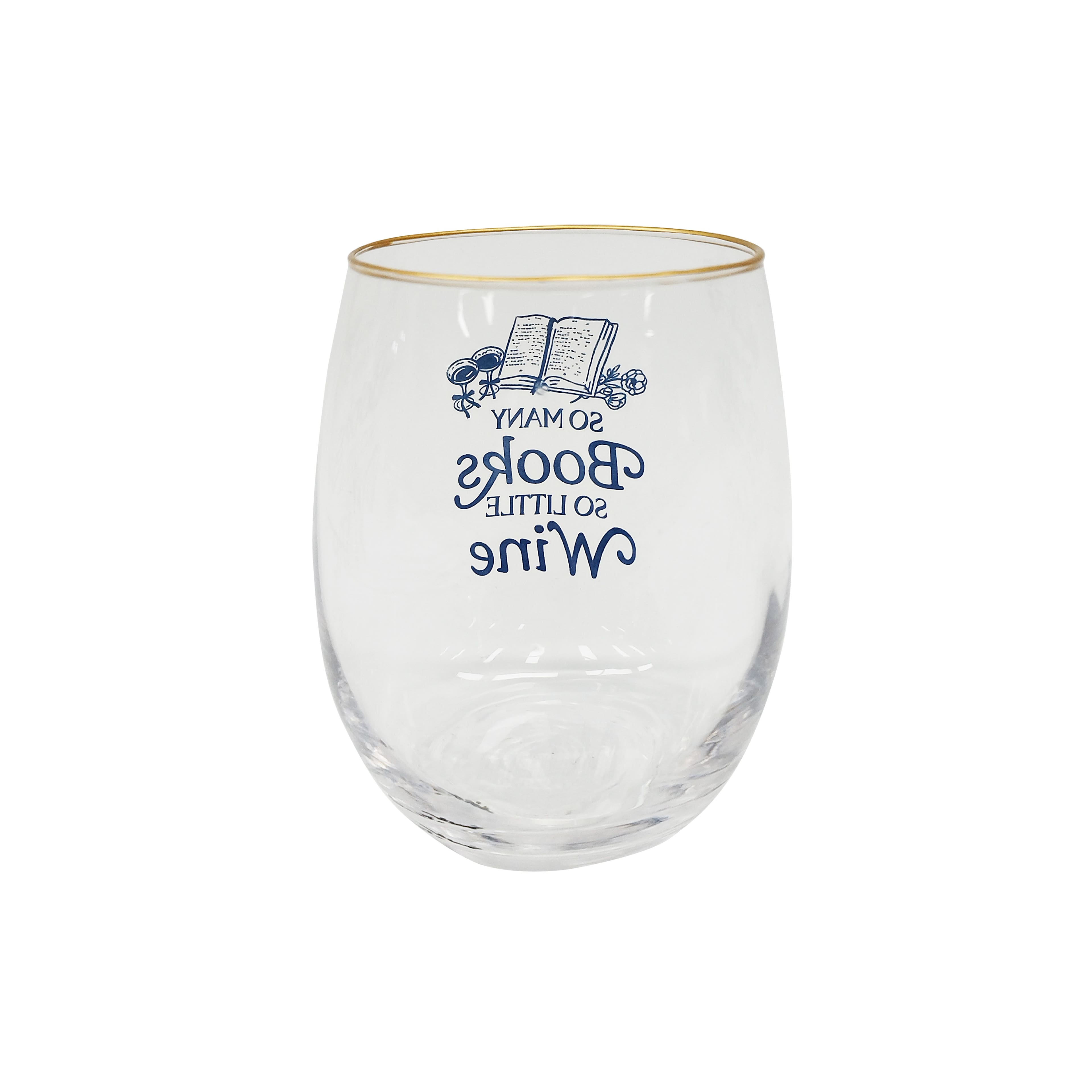 19oz. So Many Books Stemless Wine Glass by Ashland®