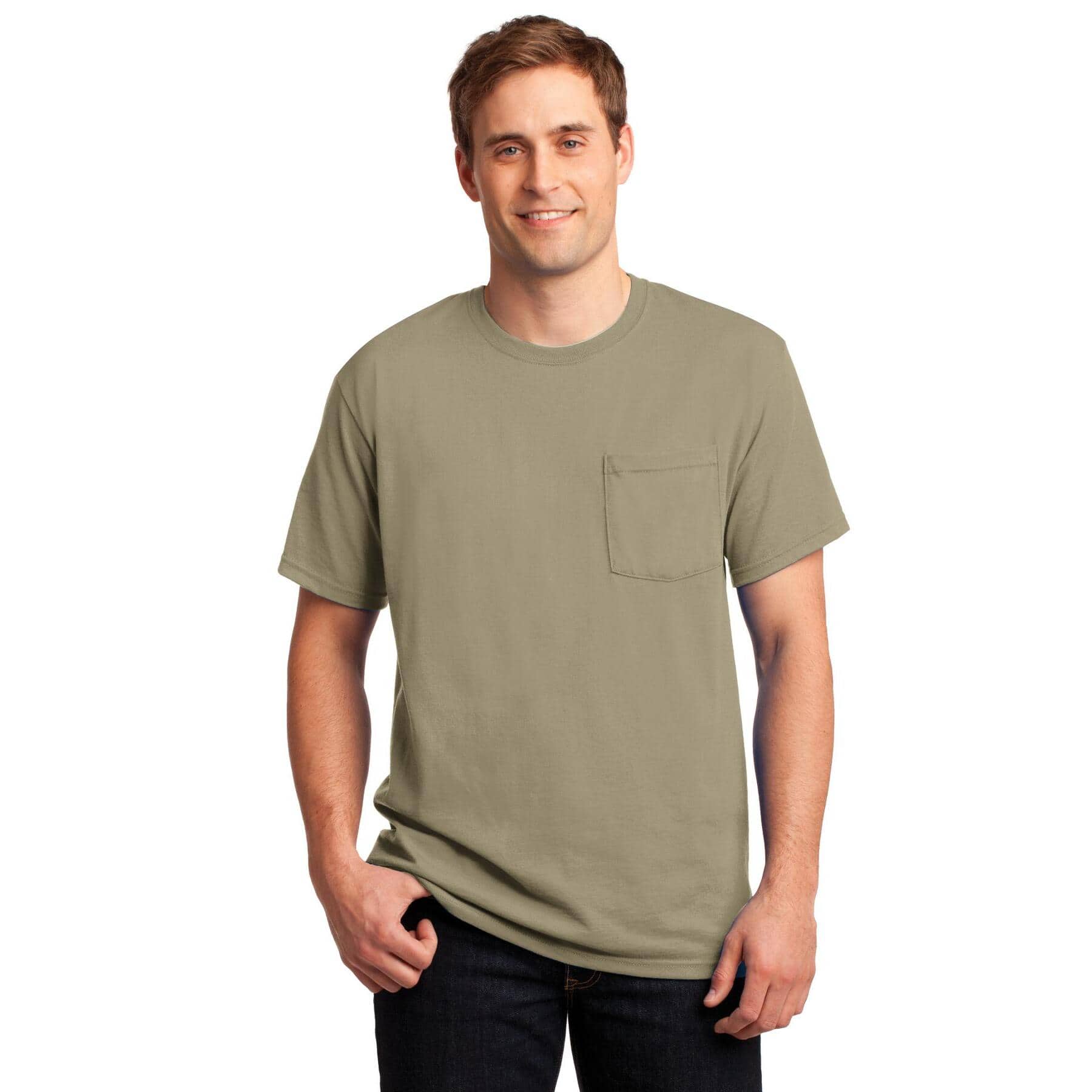 JERZEES® DRI-POWER® 50/50 Cotton/Poly Pocket T-Shirt