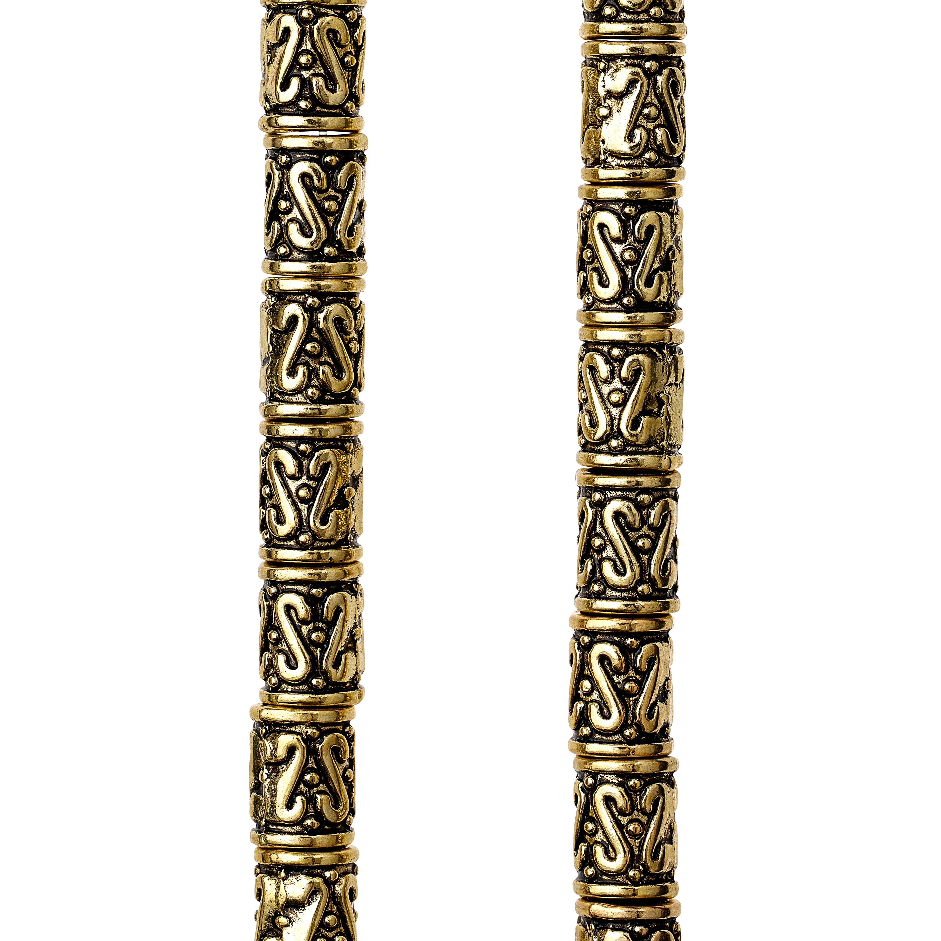Gold Tube Metal Beads, 8mm by Bead Landing™