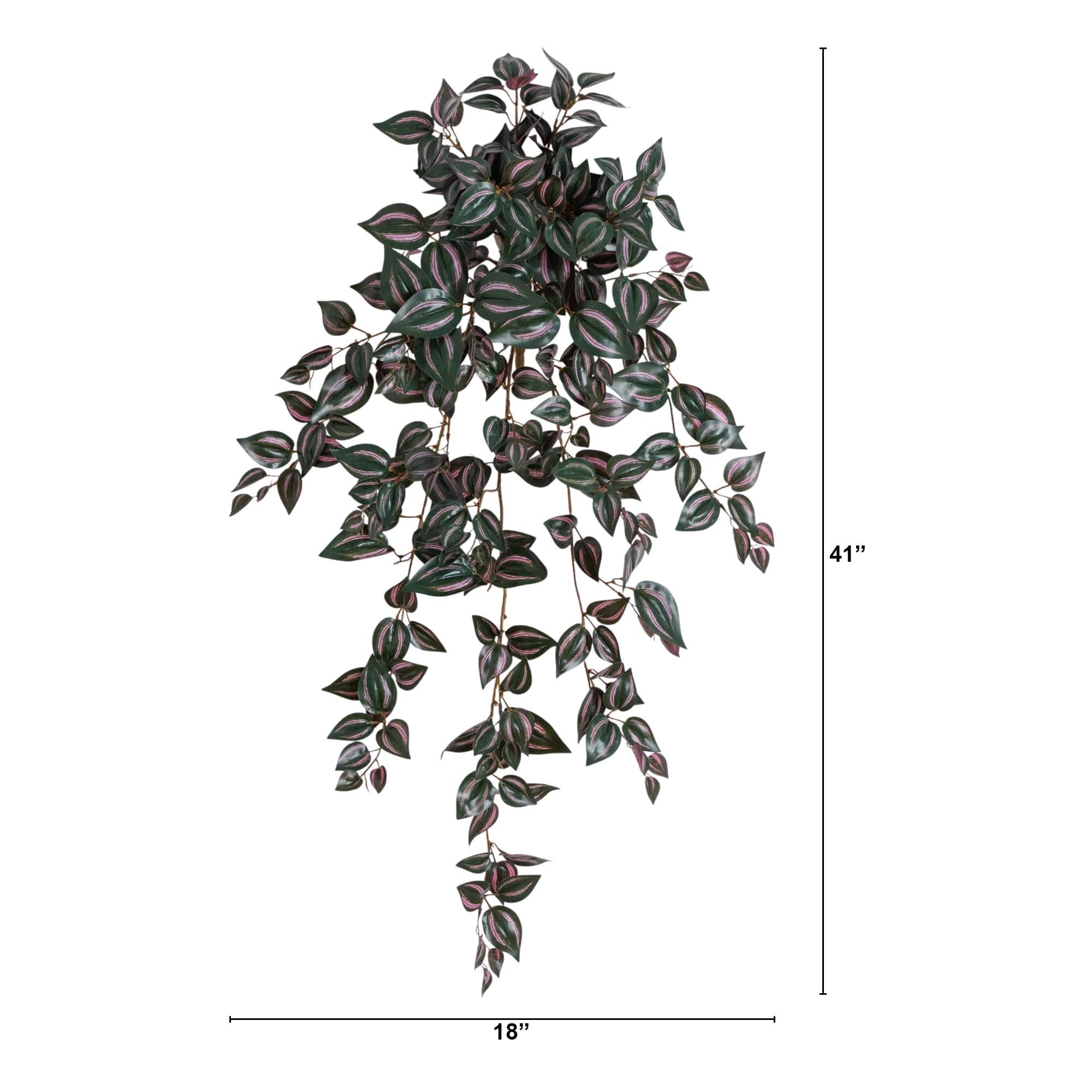 41" UV Resistant Artificial Wandering Jew Hanging Plant (Indoor/Outdoor)- Set of 3