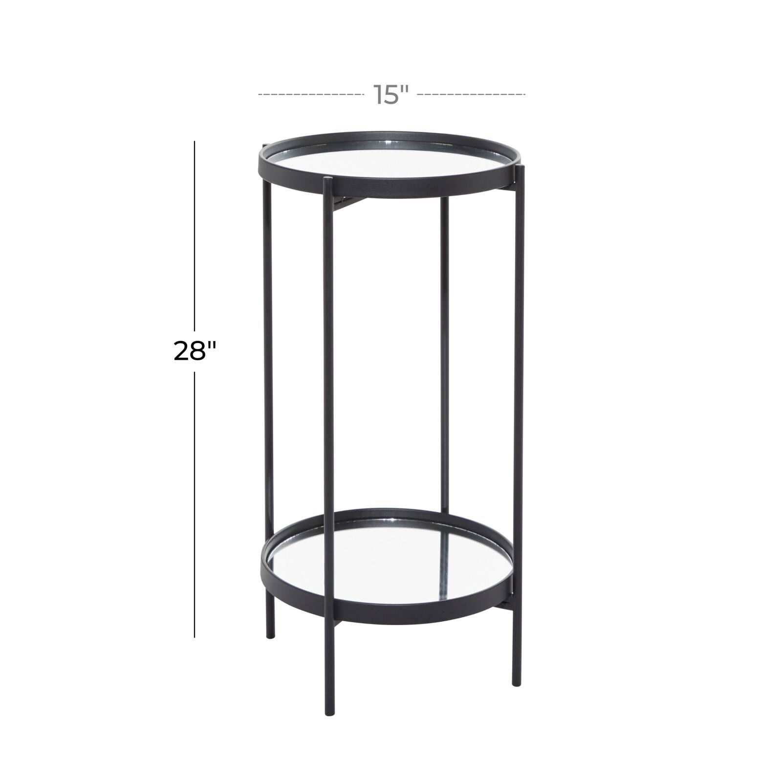 15" Black Contemporary Accent Table