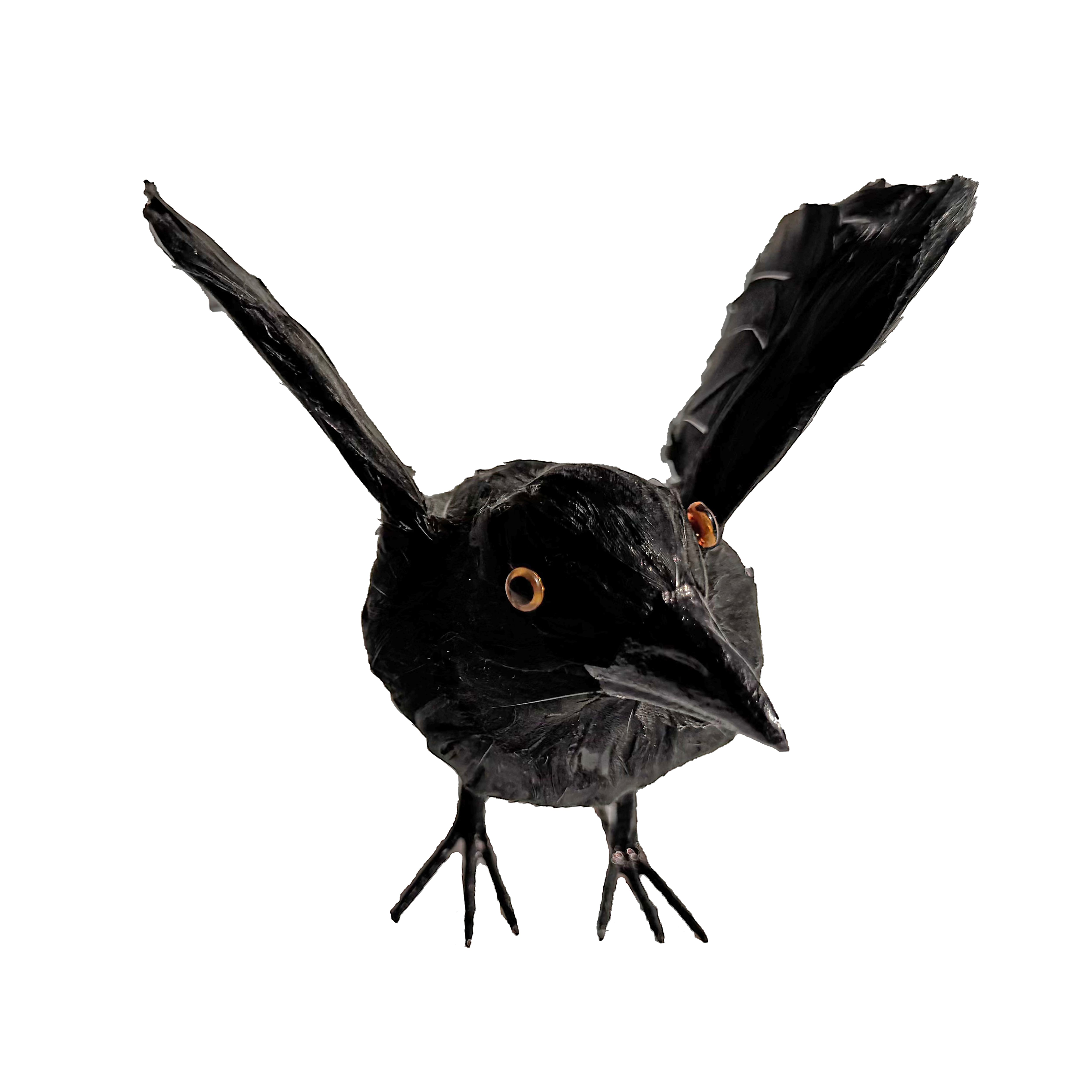8.5" Iridescent Black Flying Crow Décor by Ashland®