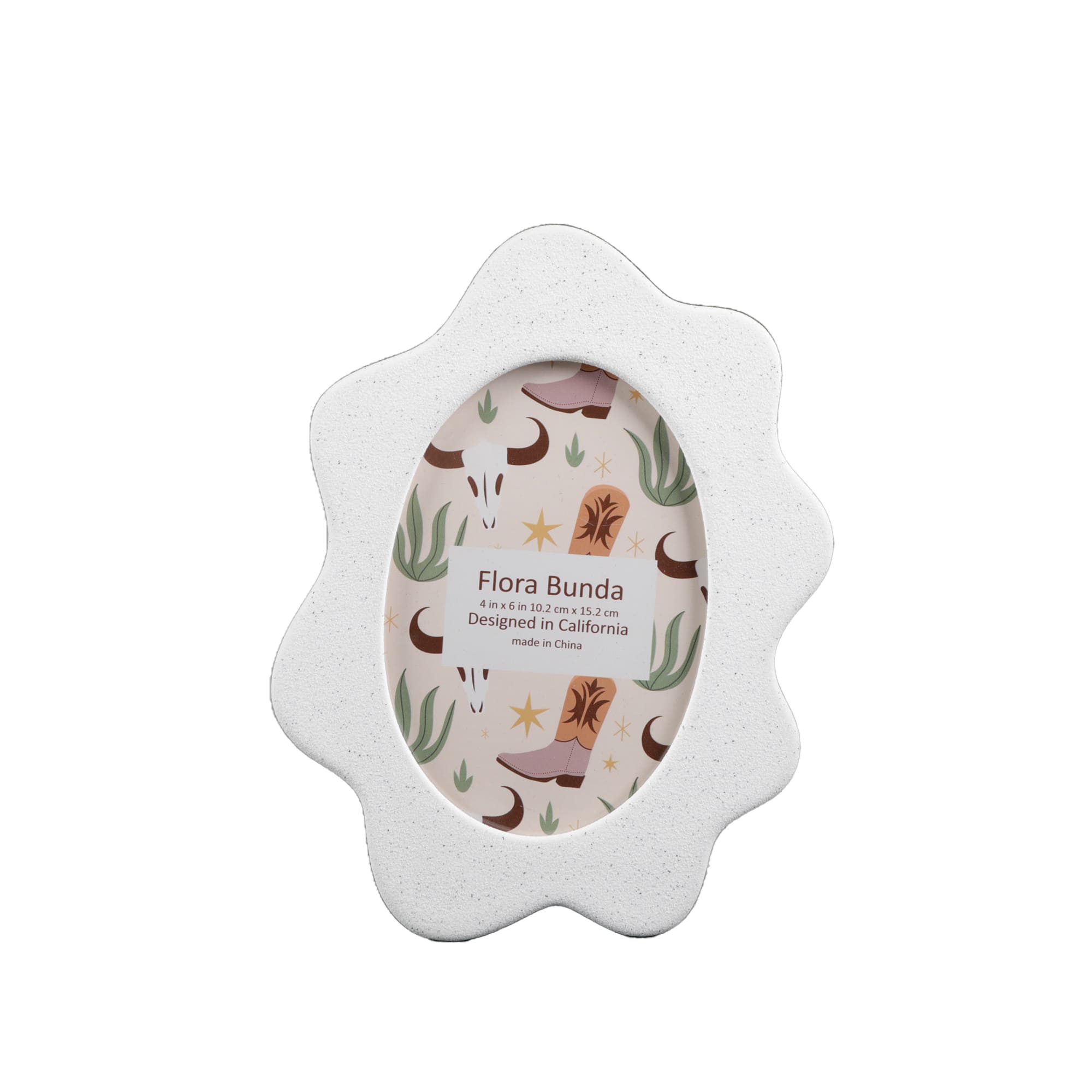 Flora Bunda 4" x 6" Irregular Ceramic Frame