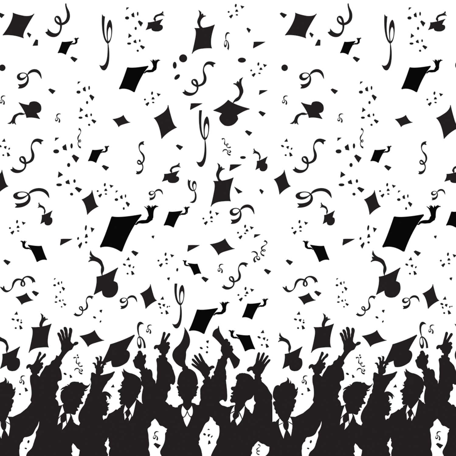 Beistle 4Ft x 30Ft Black & White Graduation Backdrop in Black/White | 4ft x 30ft | Michaels®