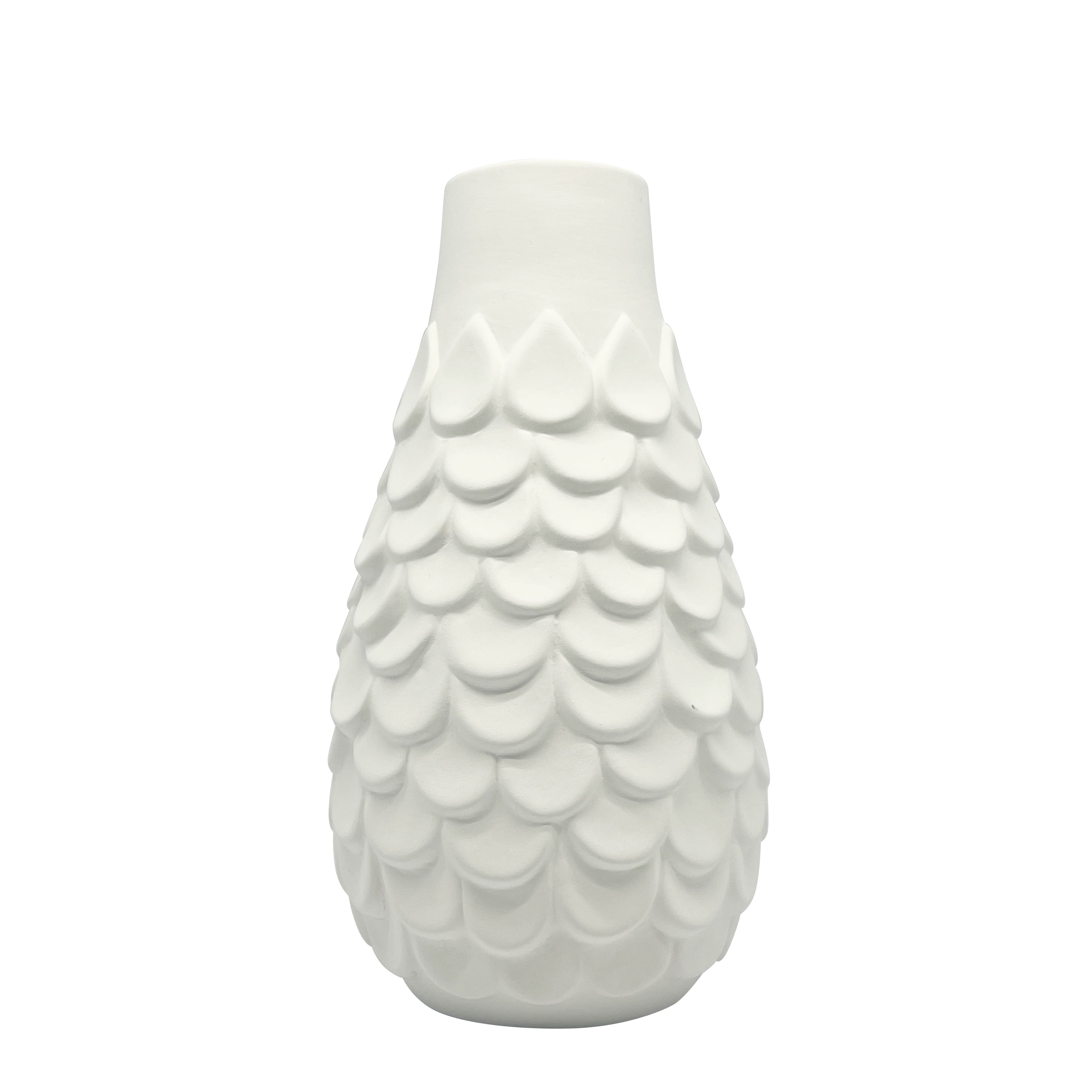8" Embossed Scale DIY Ceramic Vase by Make Market®
