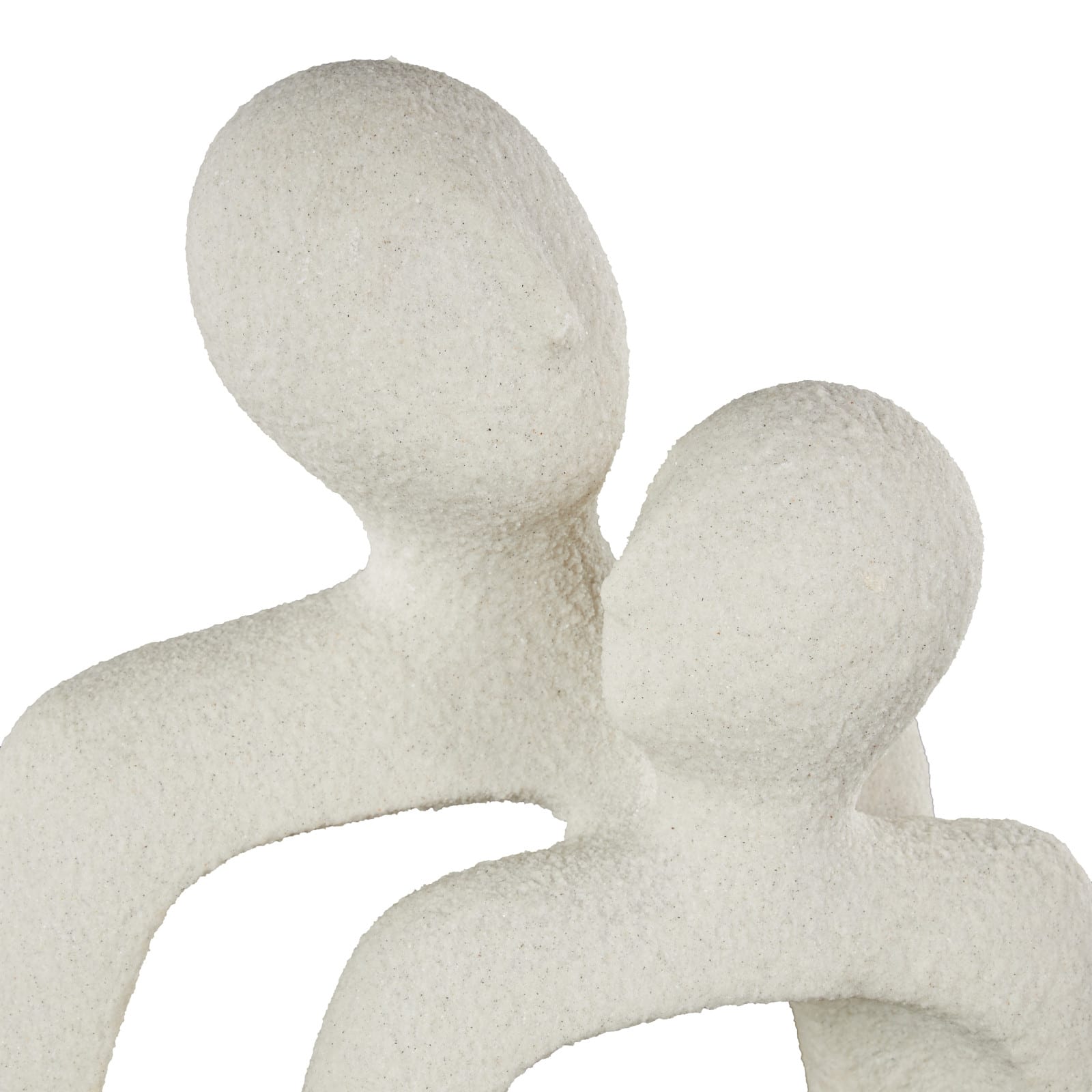 15" White & Clear Glass Bubble Abstract People Polystone Decorative Sculpture