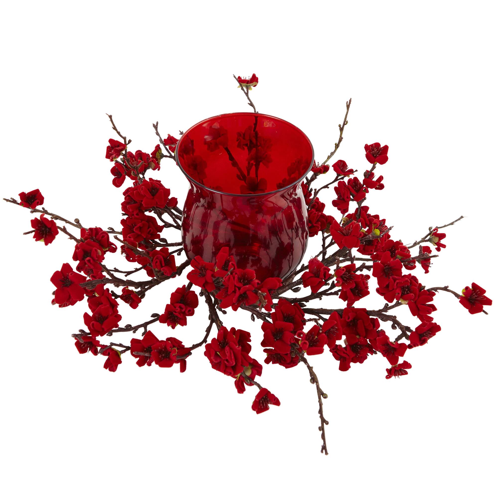 6.5" Plum Blossom Candelabrum Floral Arrangement