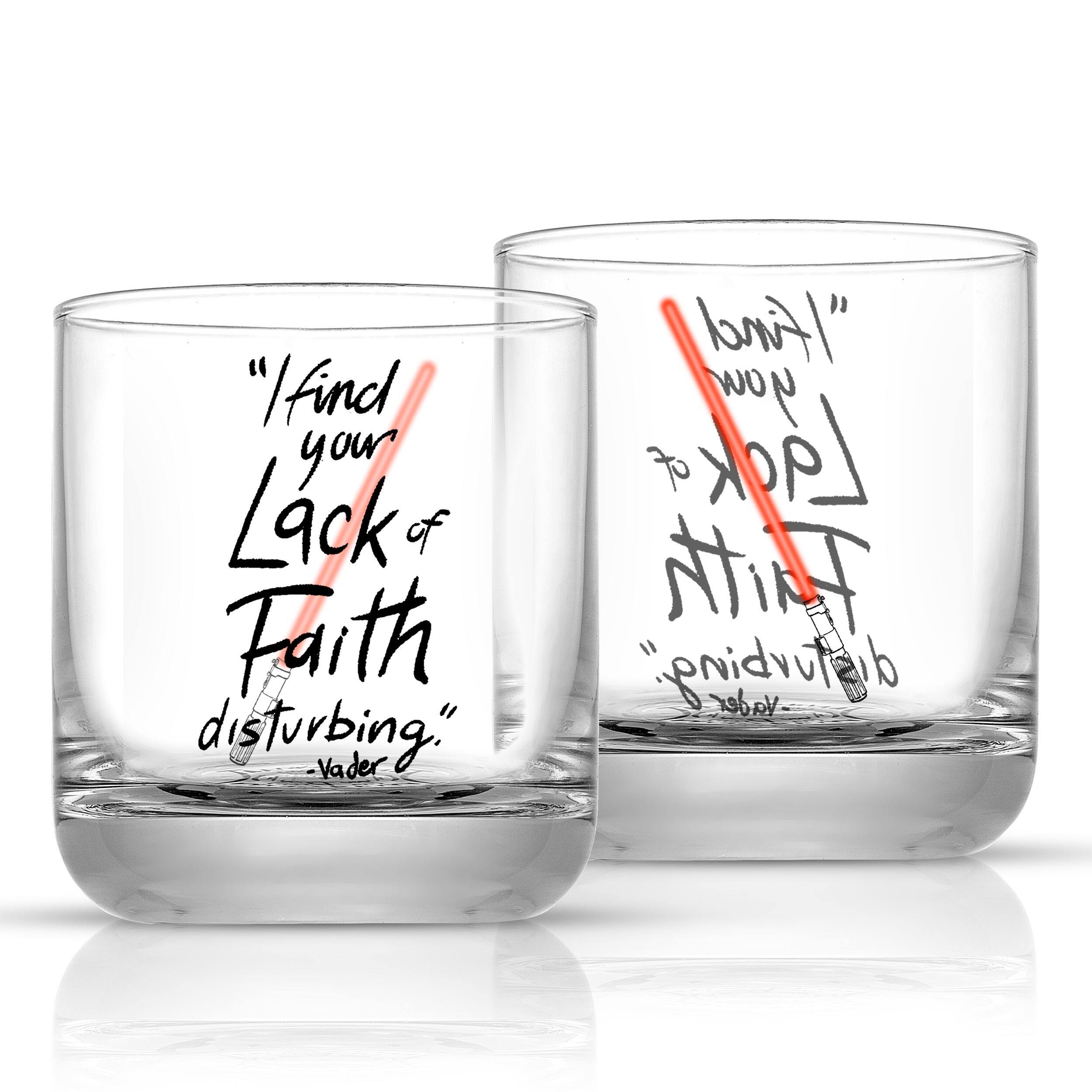 JoyJolt® Star Wars™ 10oz. New Hope Darth Vader Red Lightsaber Short Drinking Glass, 2ct.