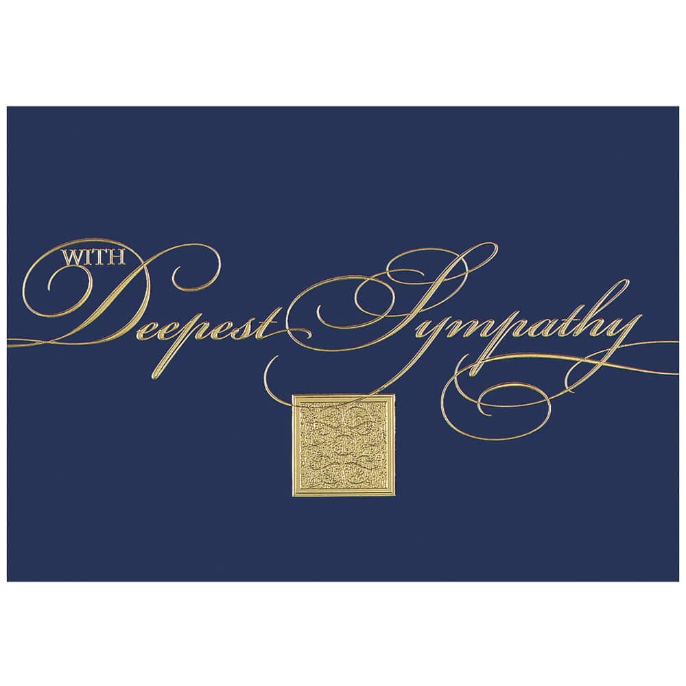 JAM Paper 5.625" x 7.875" With Deepest Sympathy Cards & Envelopes, 25ct.