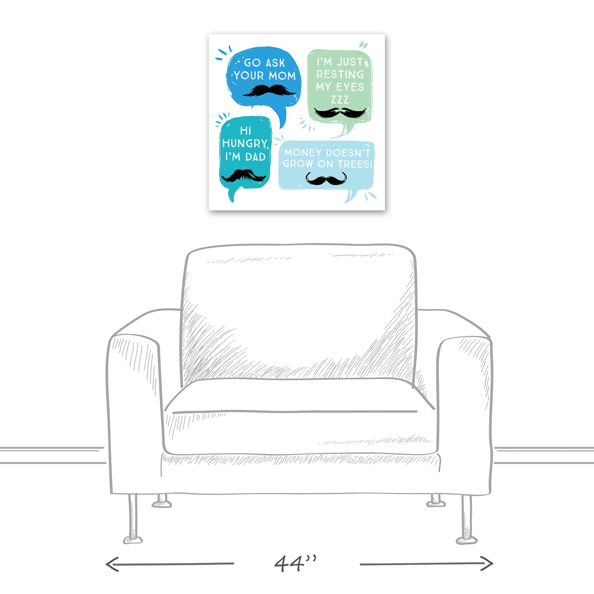 Dad Phrases Canvas Wall Art