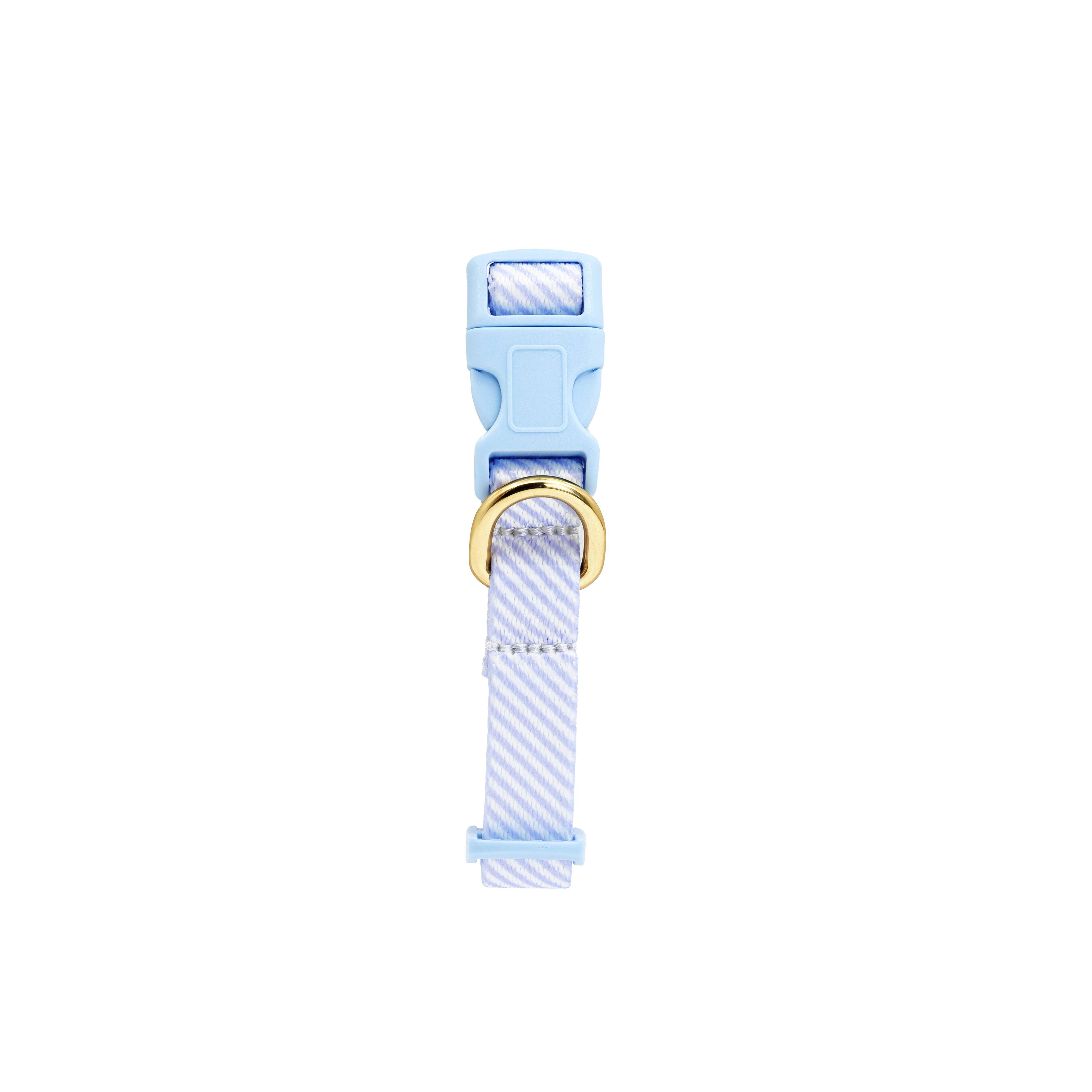 Blue & White Striped Dog Collar by Fab Finds
