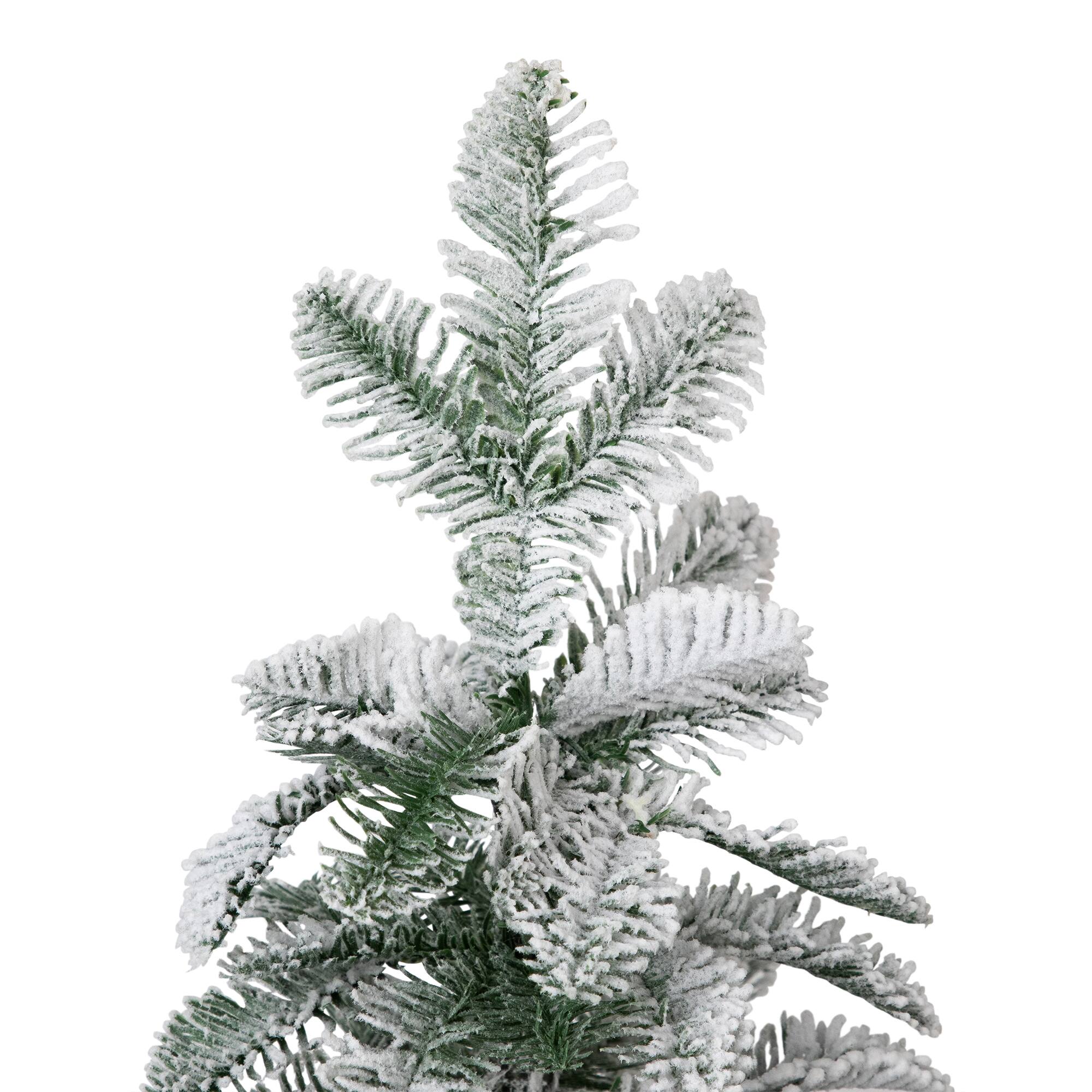 Northlight 28" Unlit Flocked Pine Potted Artificial Christmas Tree