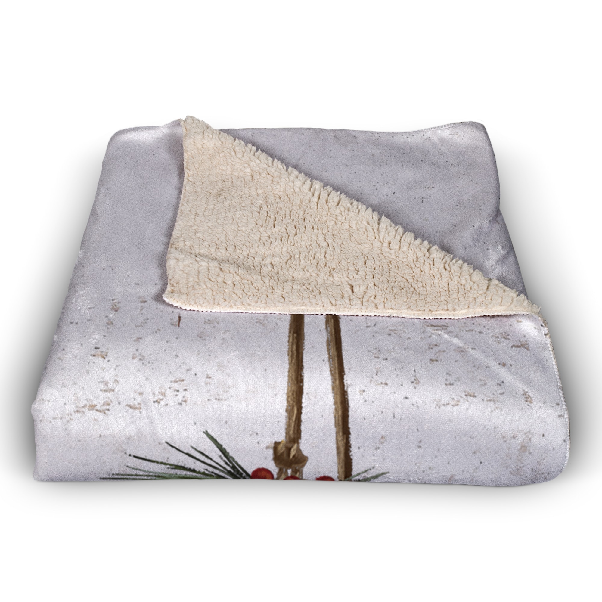 All is Calm All is Bright 50" x 60" Sherpa Fleece Blanket