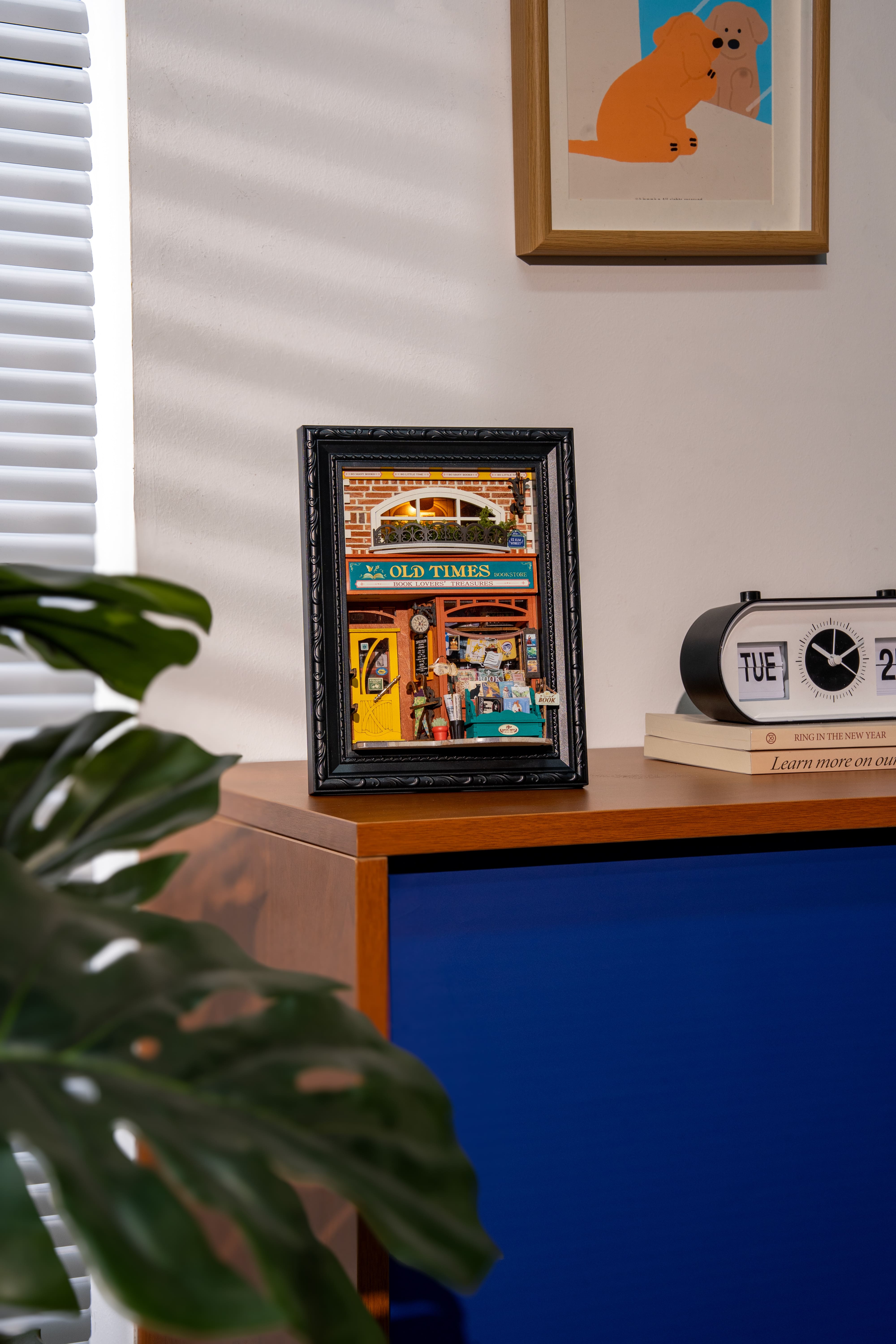 Rolife® Story Frames Old Times Bookstore Miniature Diorama Kit