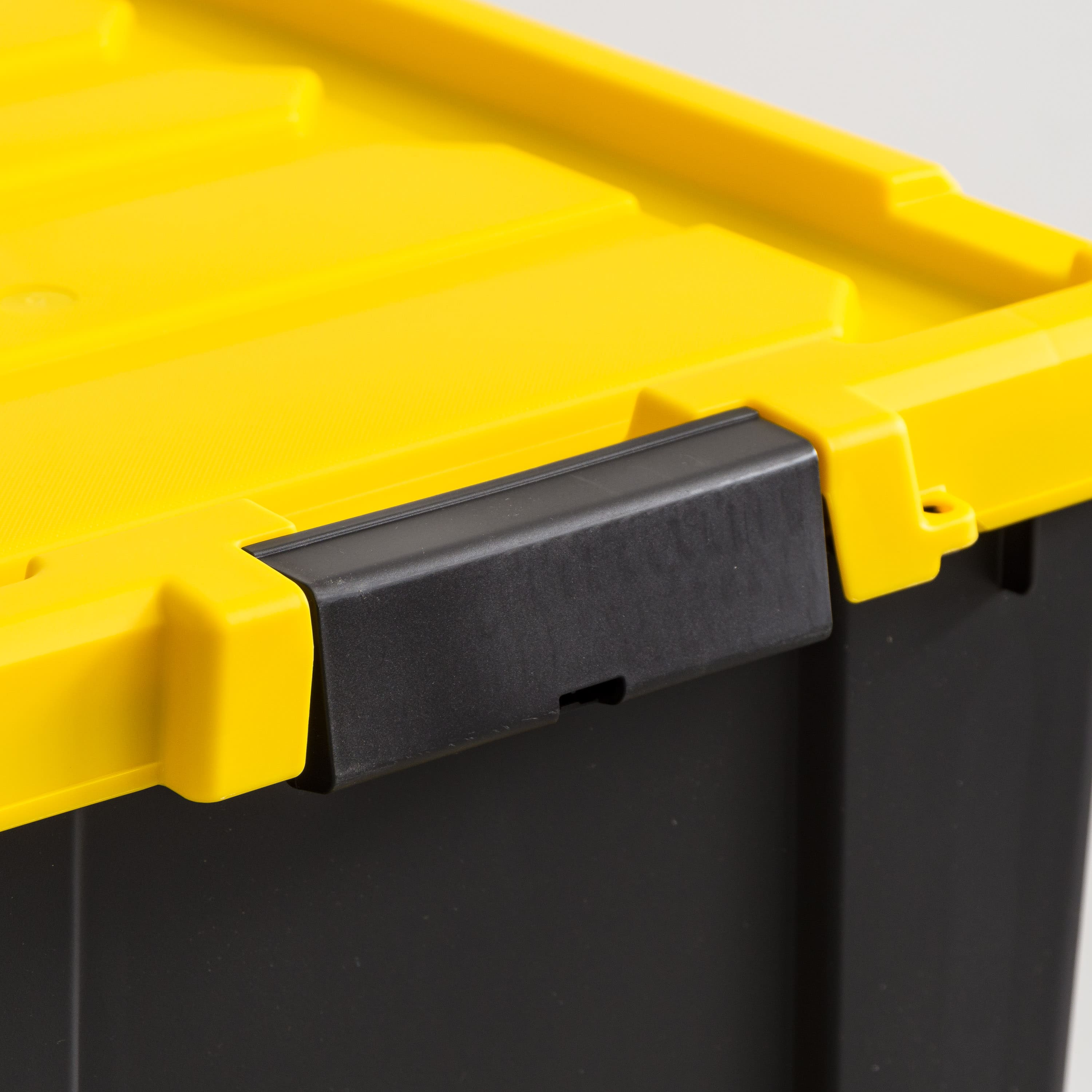 IRIS® 78.5qt. Black Store-It-All Utility Totes with Yellow Buckle Lids, 2ct.