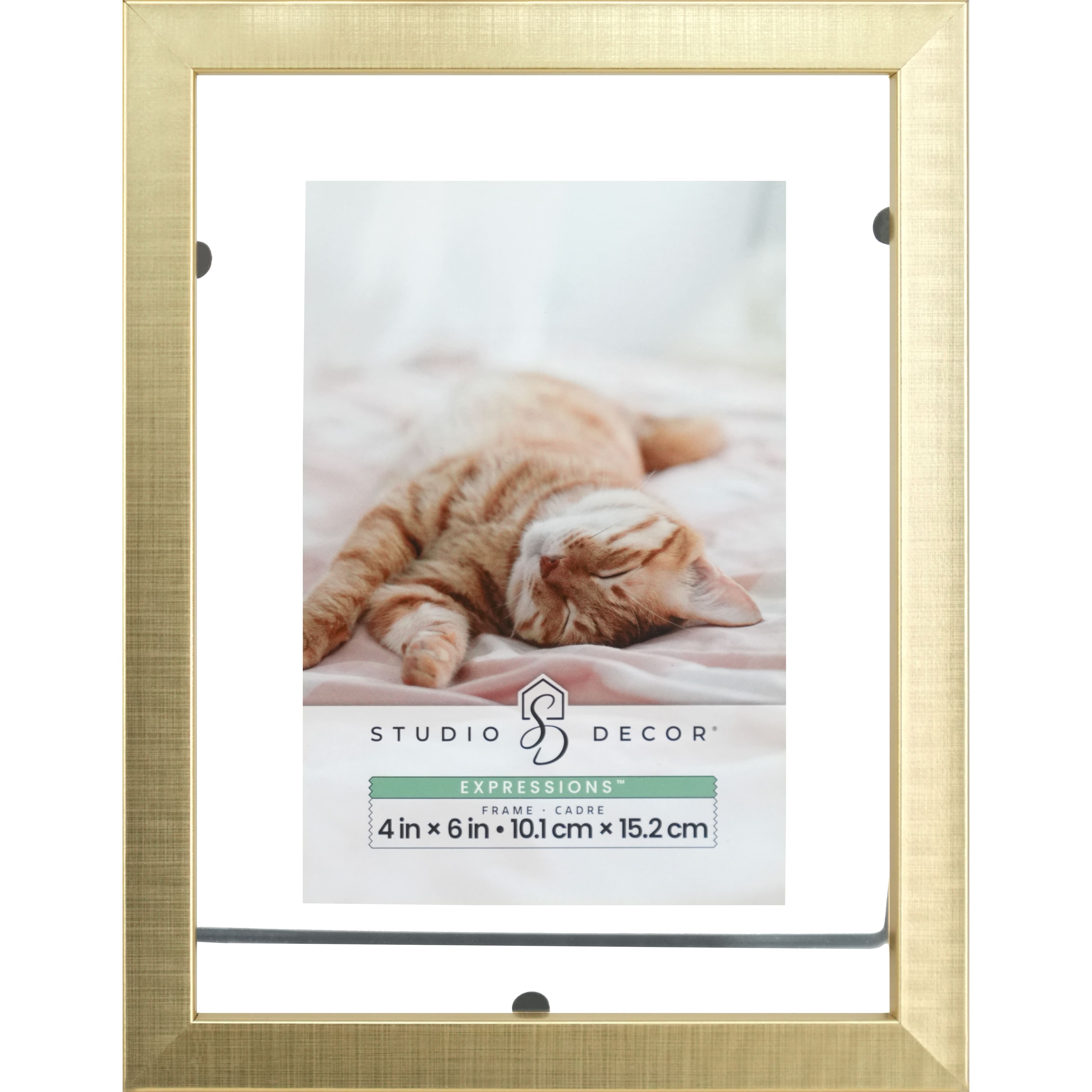 6 Pack: Expressions™ 4" x 6" Gold Tabletop Float Frame by Studio Décor®