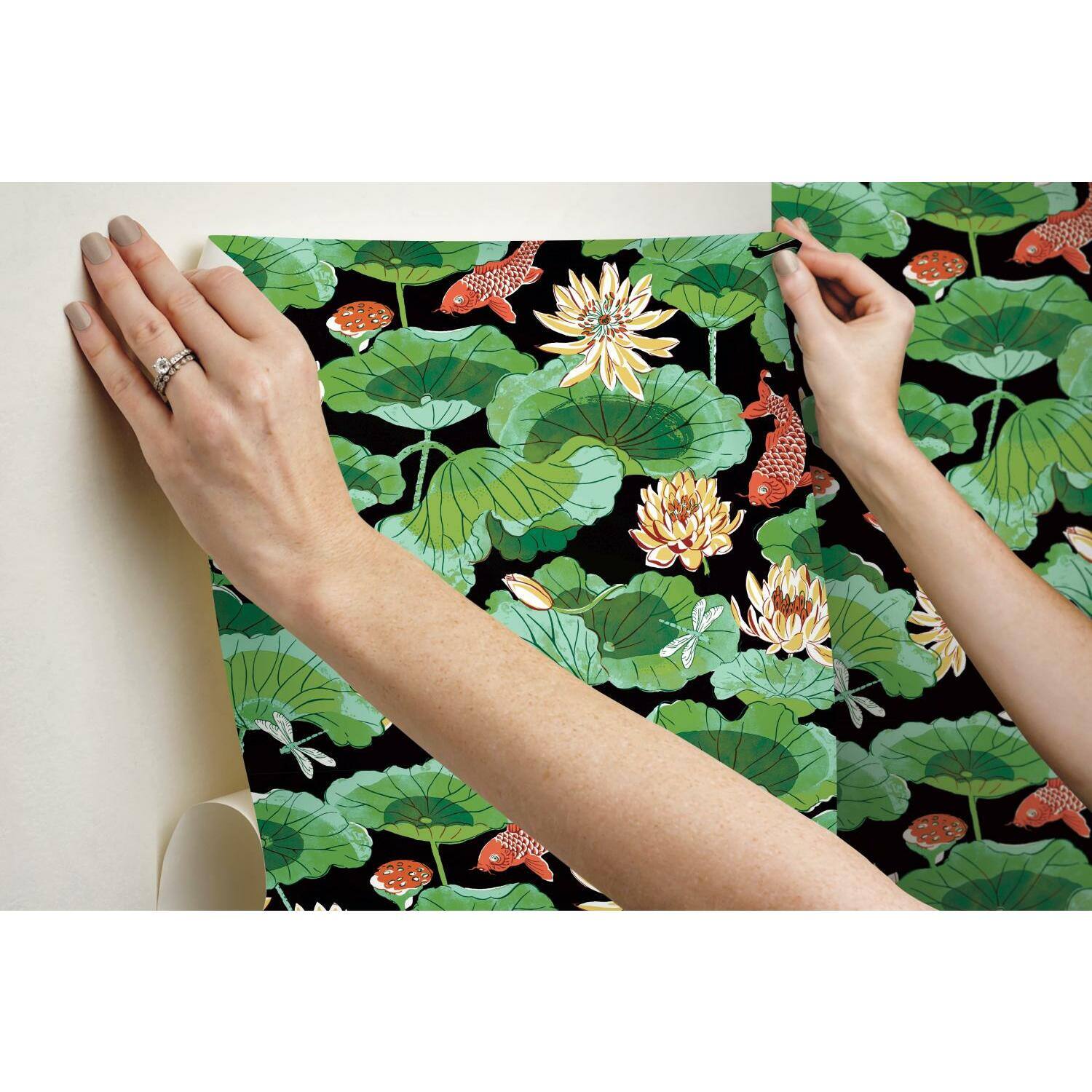RoomMates Lotus Lake Peel & Stick Wallpaper