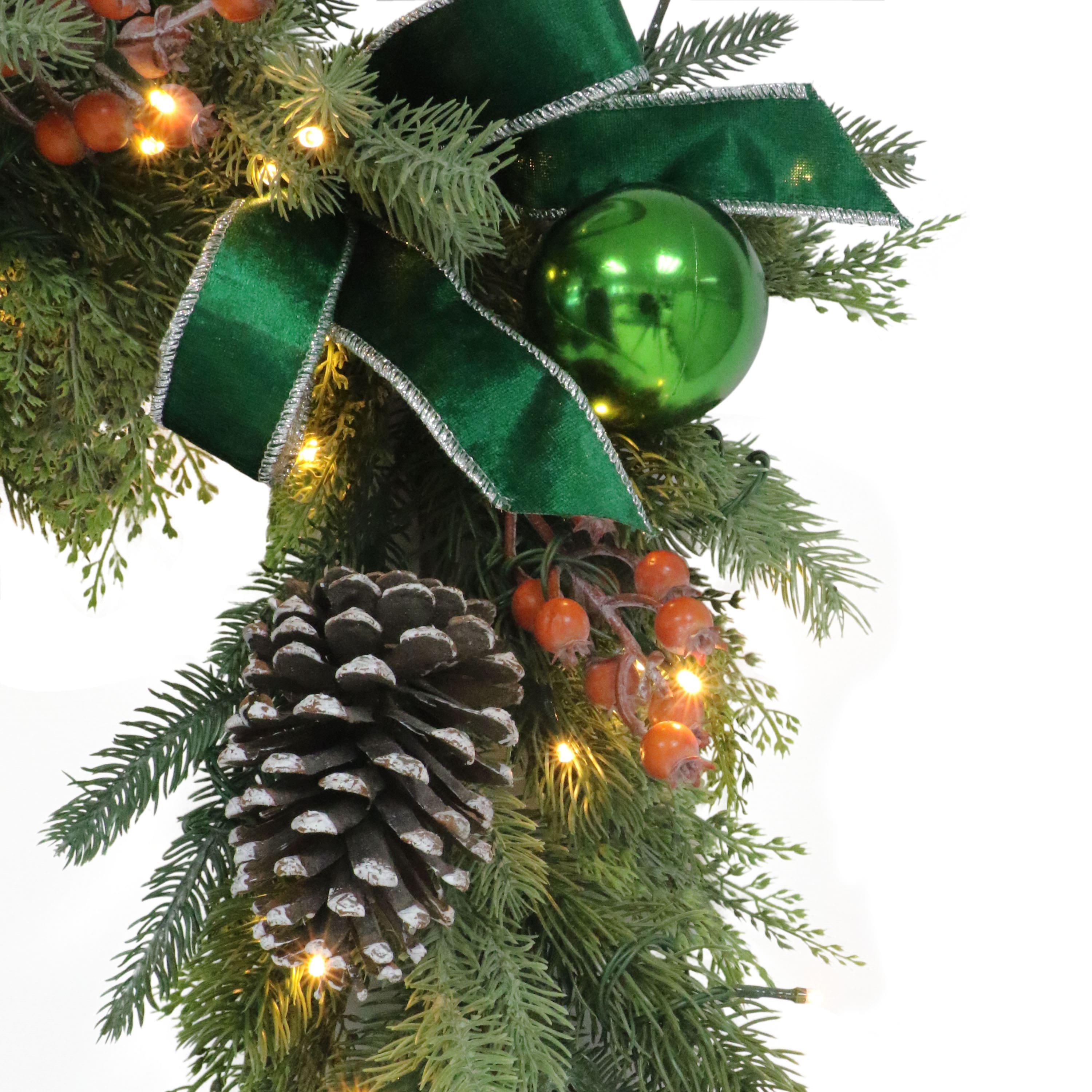 6ft. Pre-Lit Green Adorned Artificial Garland