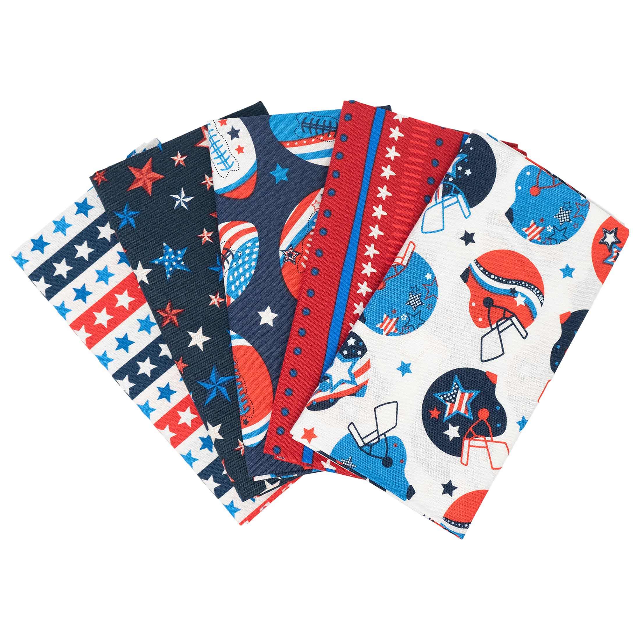 SINGER Patriotic Football Cotton Fabric Bundle